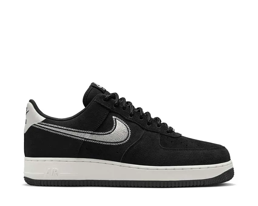 Silver Glow clean design Nike Air Force 1 '07 LV8 "Black Sail"