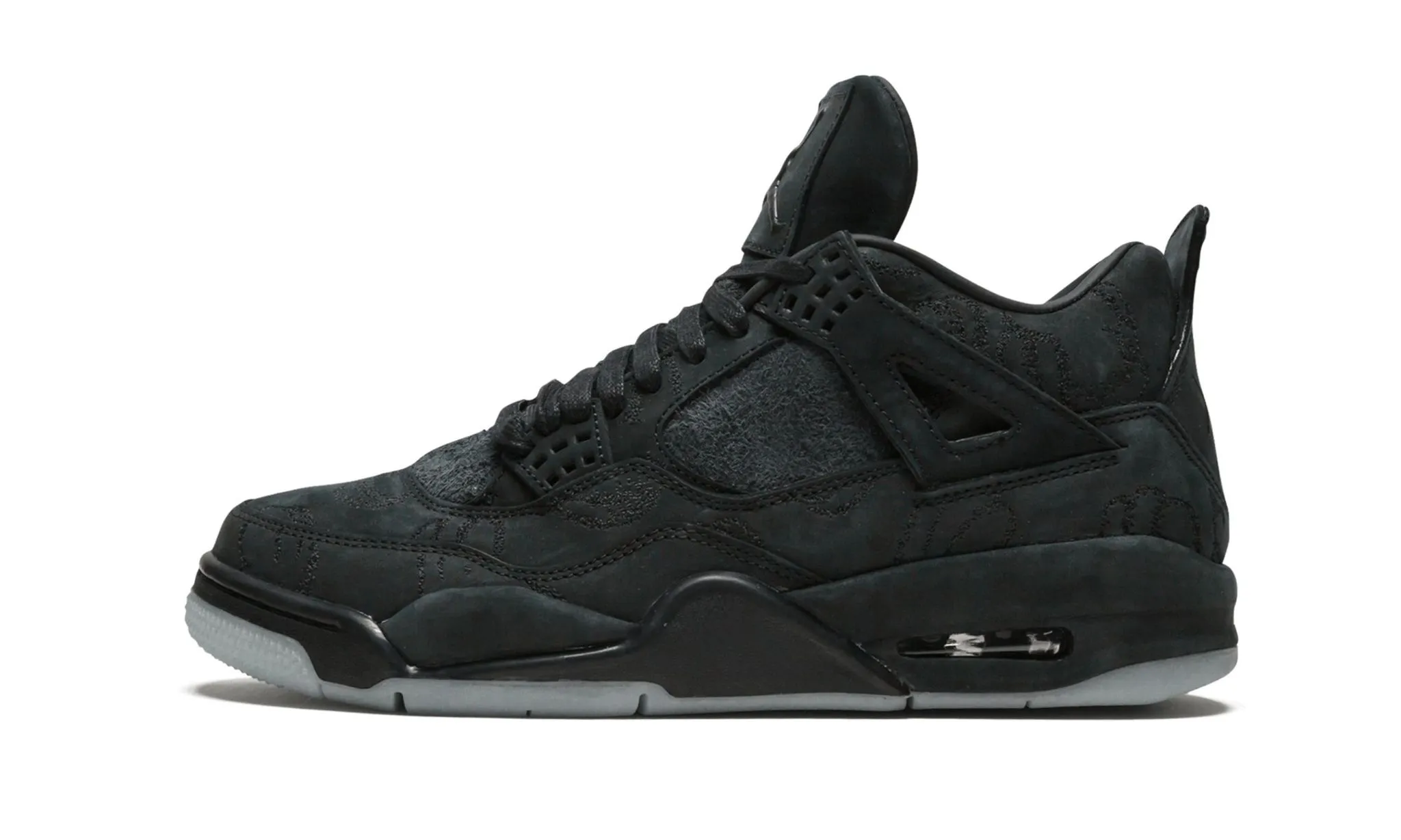 synthetic leather Air Jordan 4 Retro Kaws Black