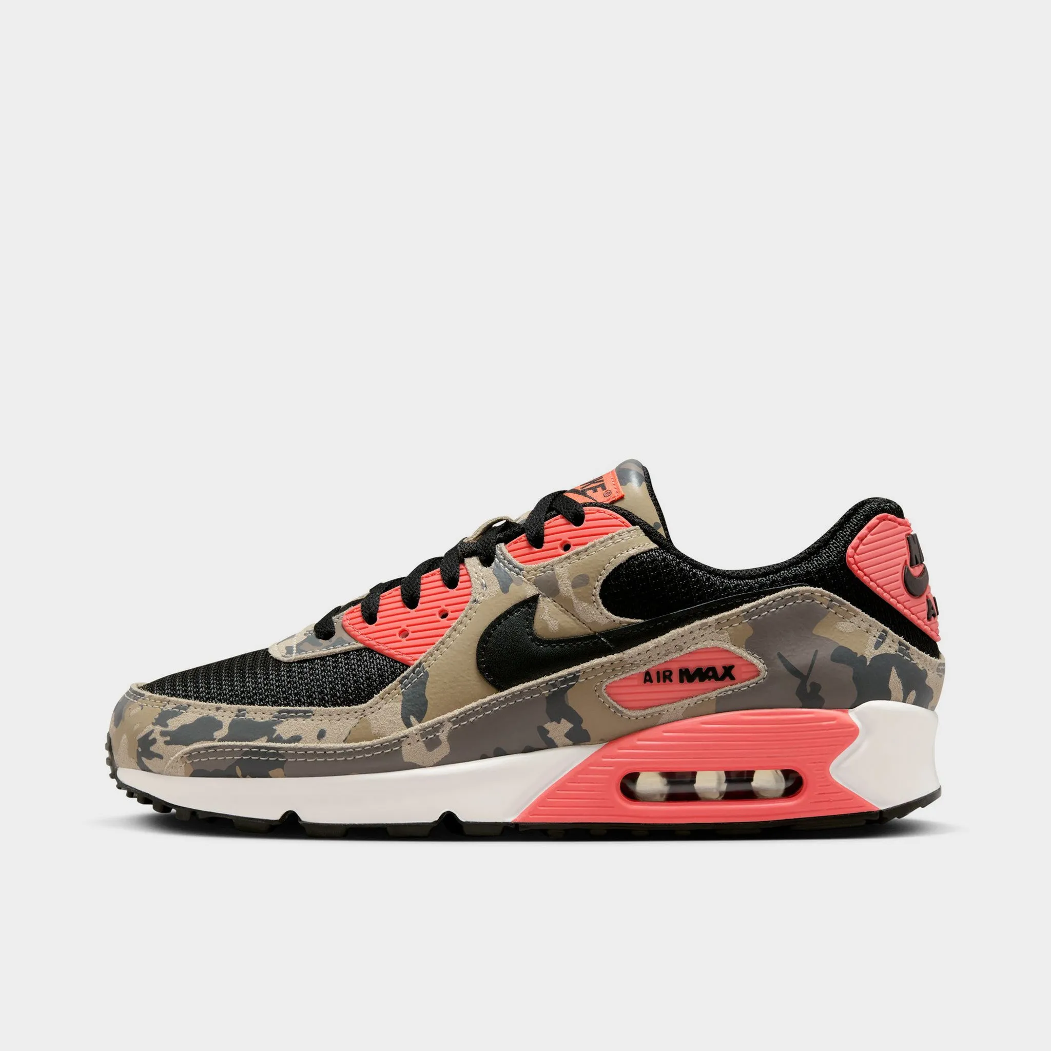Nike Air Max 90 PRM Light Khaki / Black - Magic Ember Fashionable color scheme Clean Finish