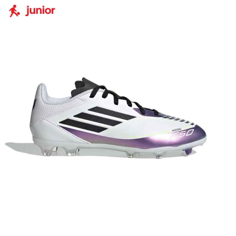 Wet Control adidas Junior F50 Messi League Firm Ground Cleats