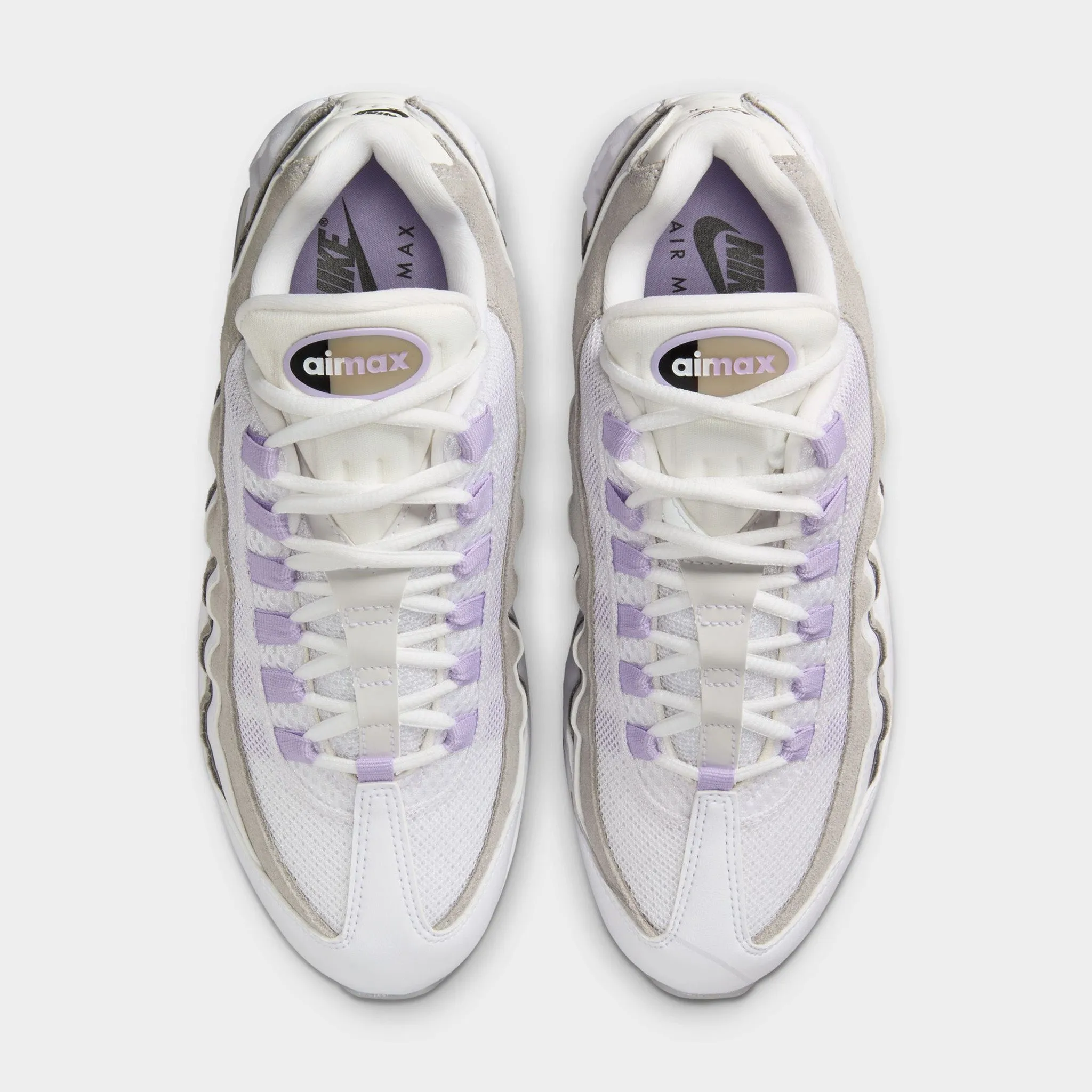 Nike Women's Air Max 95 White / Hydrangeas - Light Graphite Rubber   sole