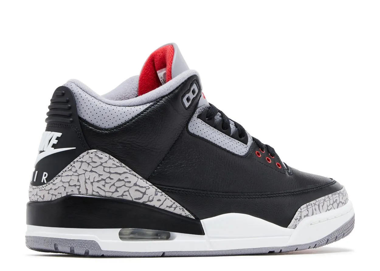 Air Jordan 3 Retro Black Cement Reimagined Free Motion lake walk