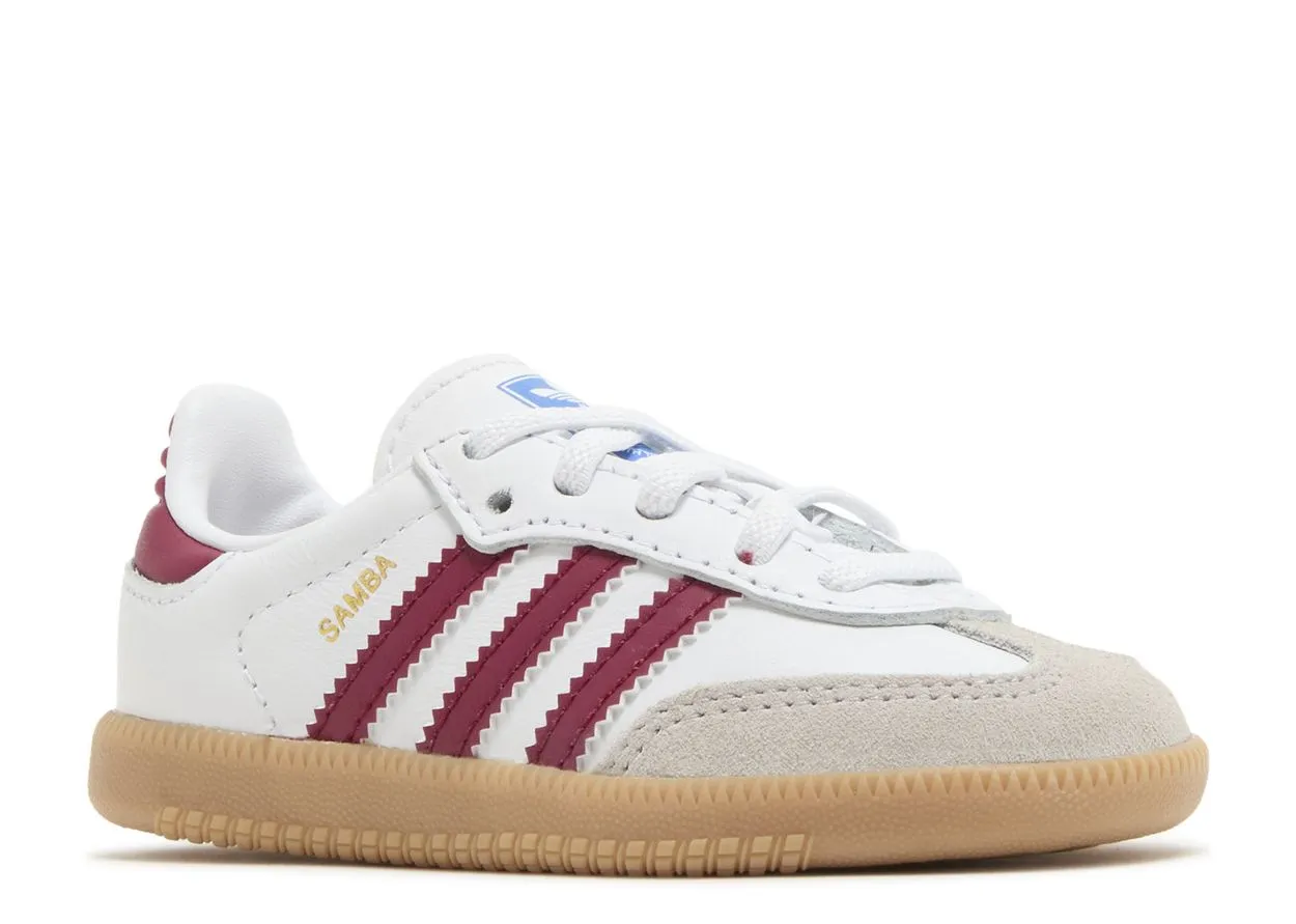 Adidas Samba OG Cloud White Collegiate Burgundy Gum (TD) Breathability