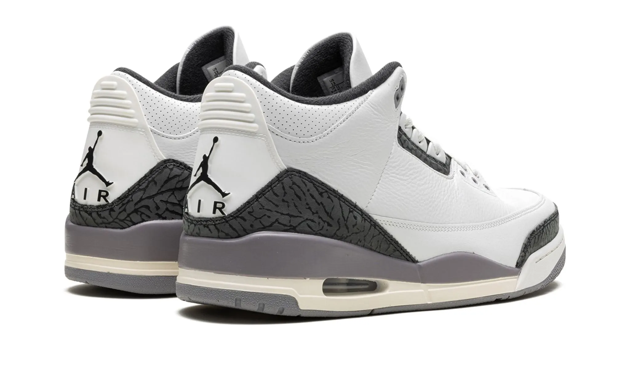 Air Jordan 3 Retro 'Cement Grey' Anti   Slip Feature Basic Design