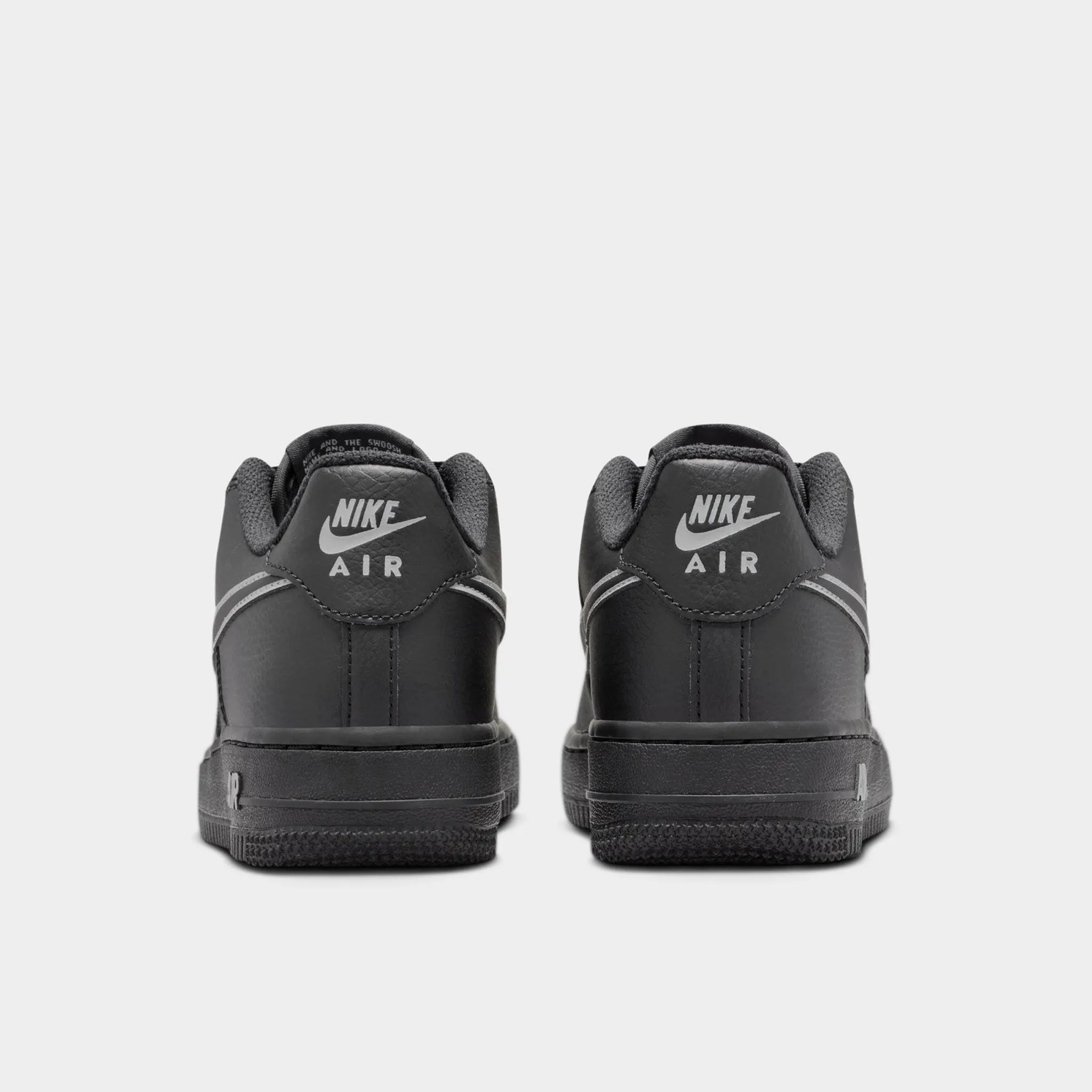 Comfortable to walk Full Support Nike Air Force 1 GS Black / Light Smoke Grey