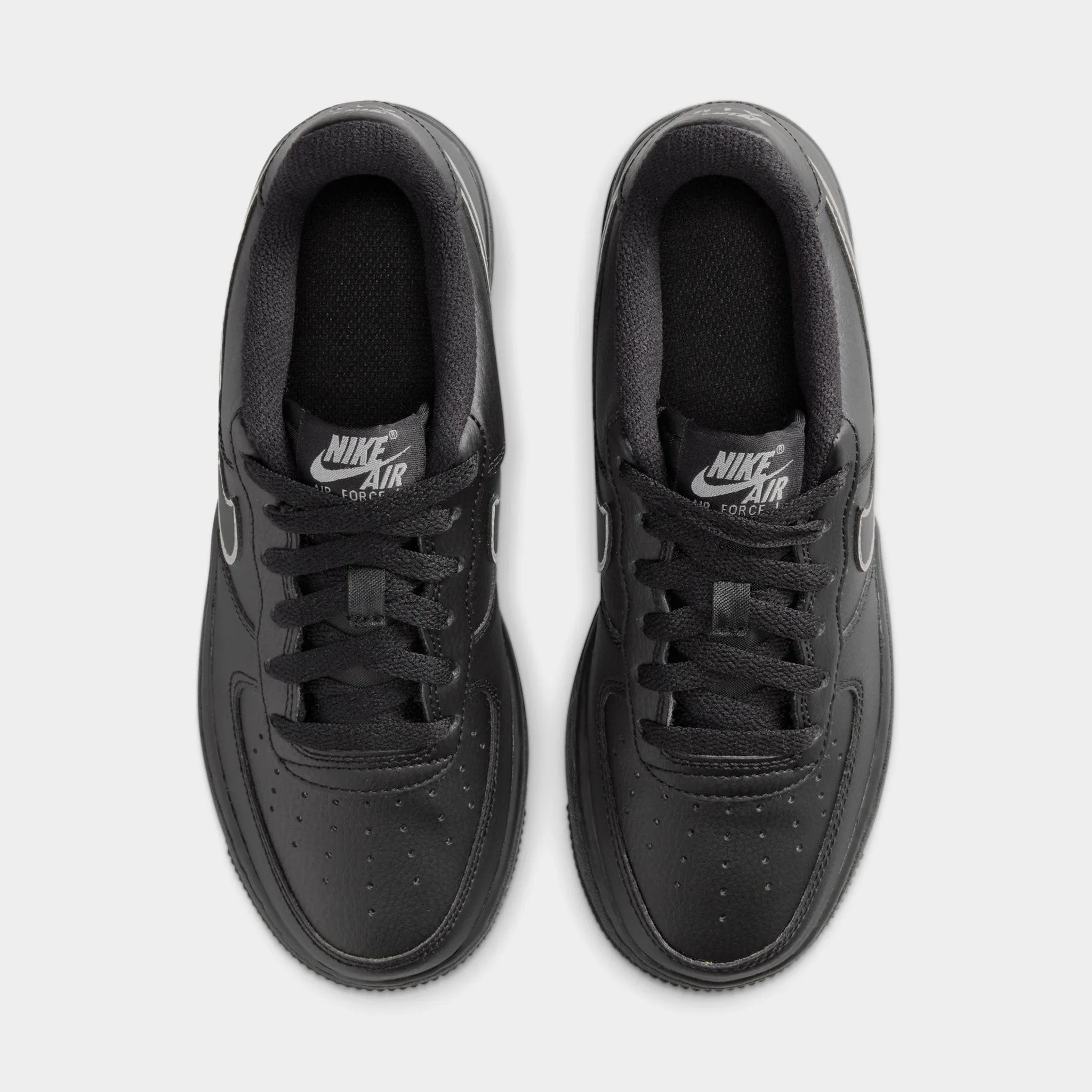 platform Breath Flow Nike Air Force 1 GS Black / Light Smoke Grey