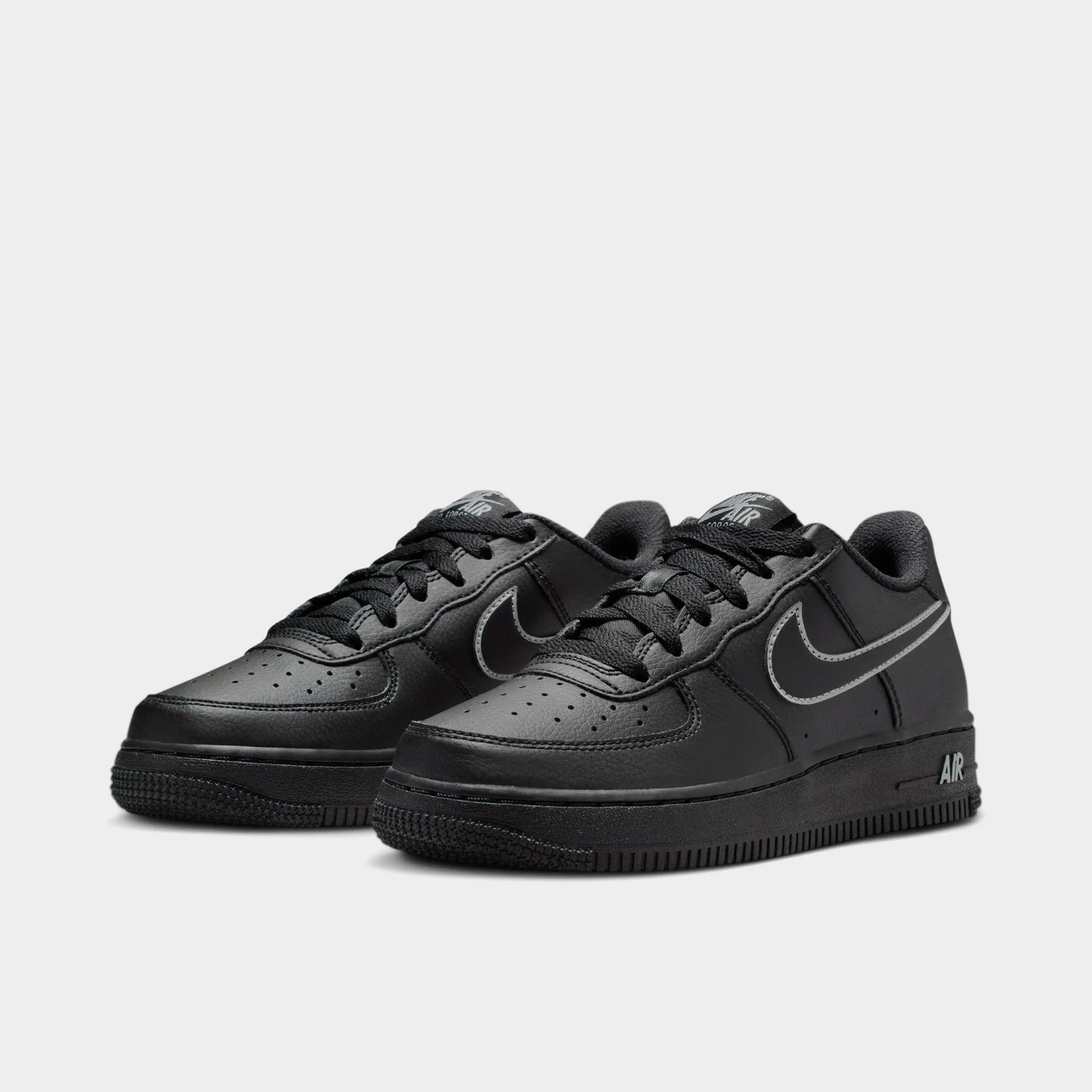 Nike Air Force 1 GS Black / Light Smoke Grey Kids Pick Daily Grace