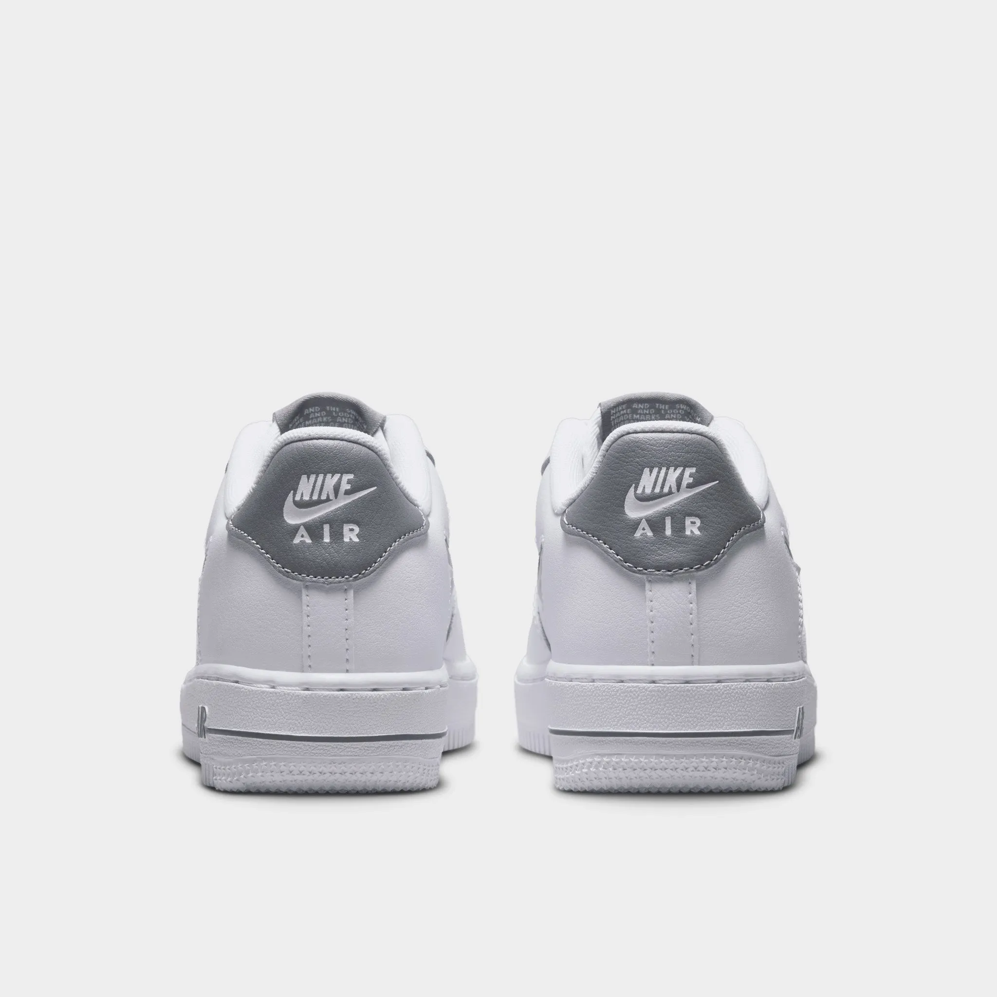 Nike Air Force 1 GS White / Smoke Grey ShockAbsorbingSole Classic Comfort