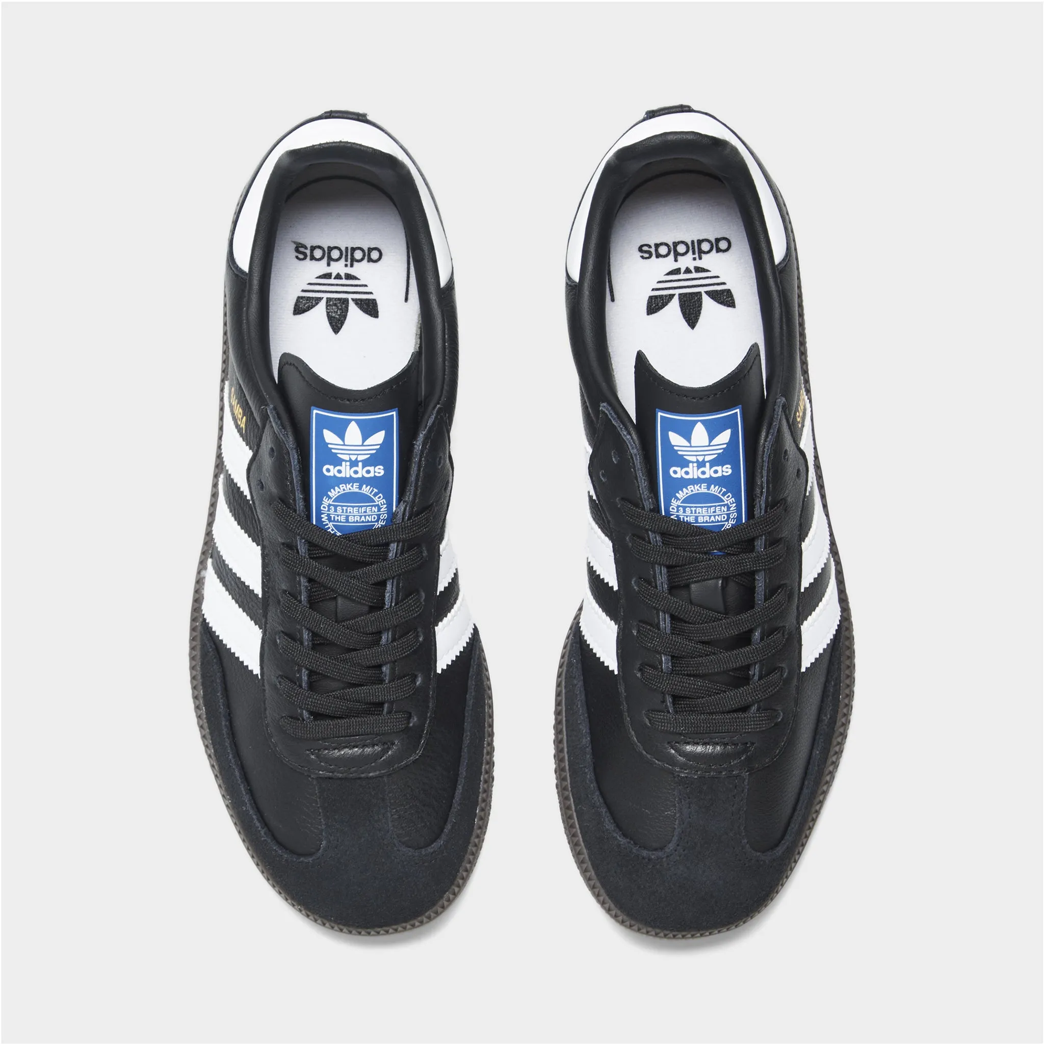 adidas Children's Samba OG Core Black / Footwear White - Gum Style Base Lace Up