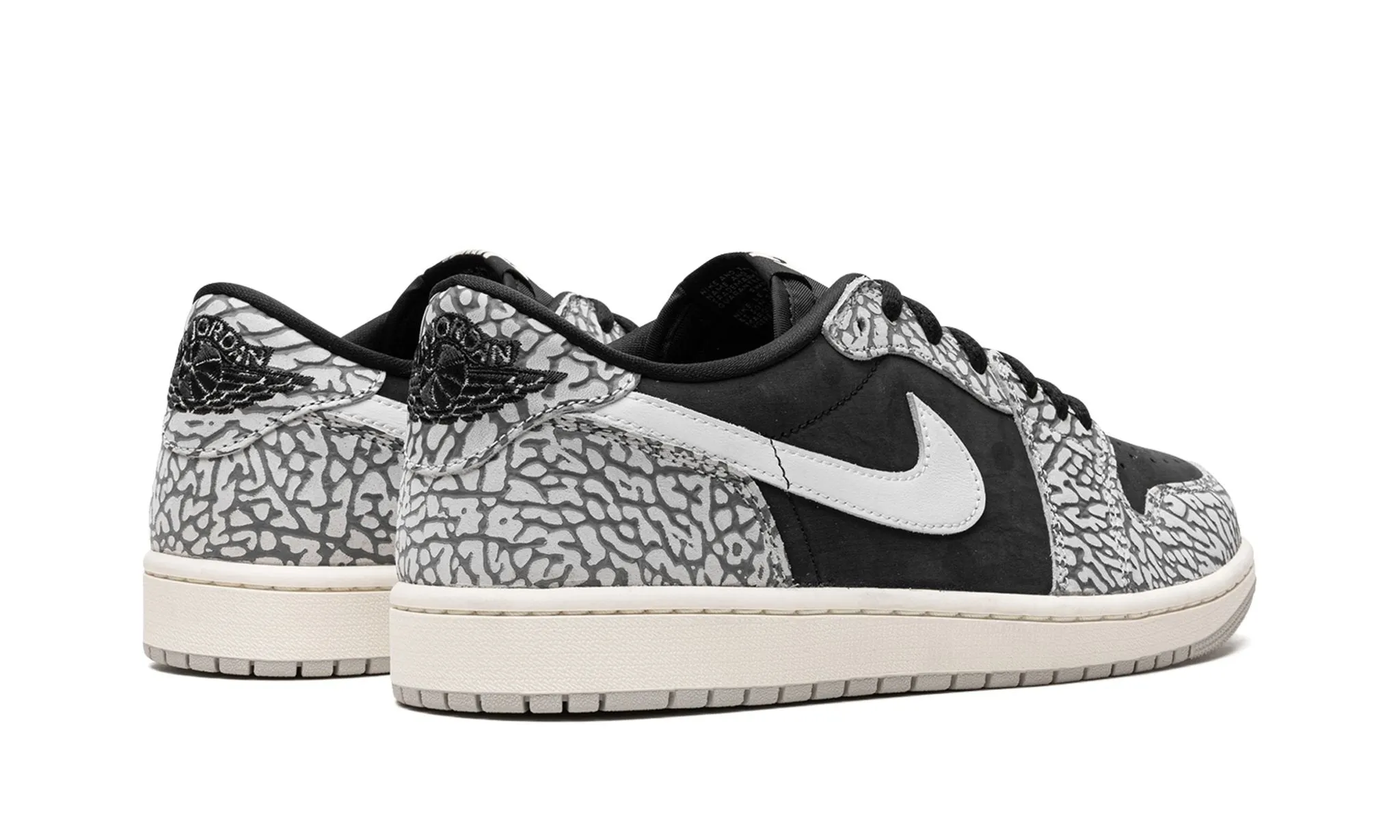 Air Jordan 1 Low OG Elephant / Black Cement Court Fast Queen Touch