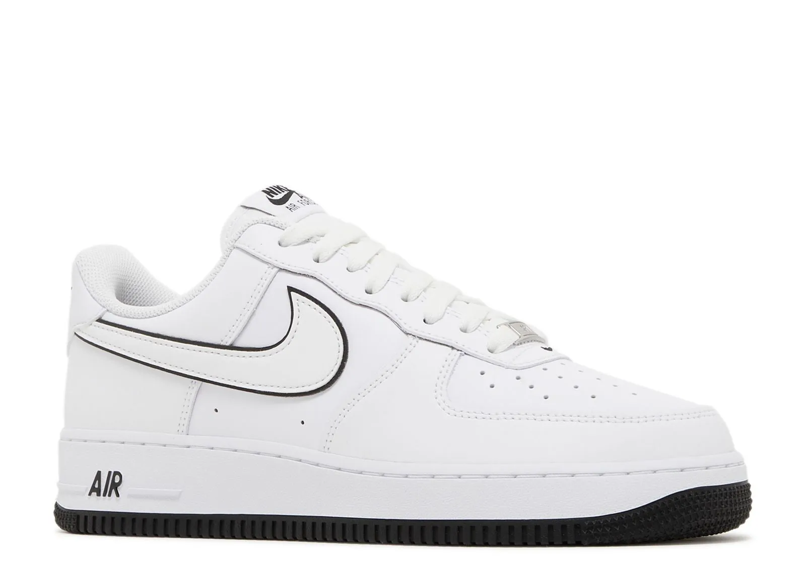 Nike Air Force 1 '07 Low White Black Outline Swoosh High Heel Quick Pace