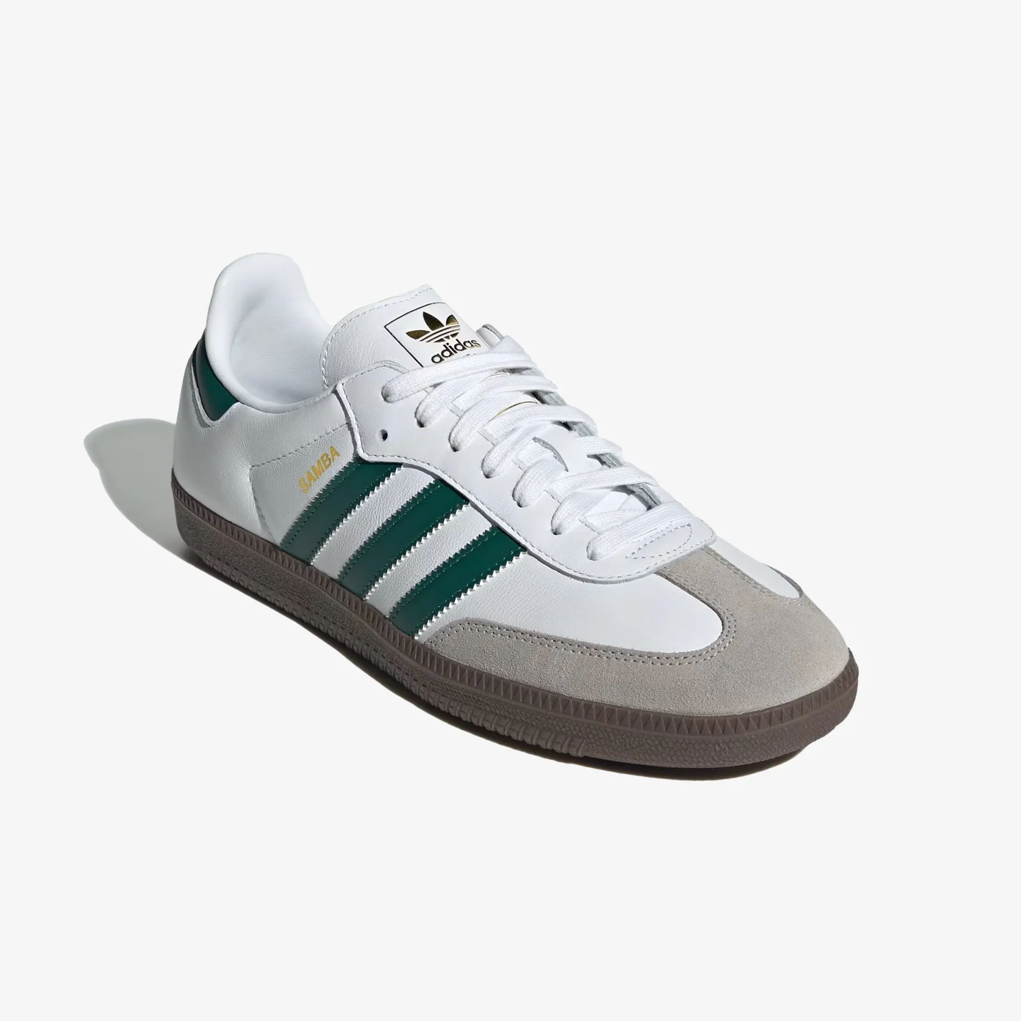 ADIDAS ORIGINALS | SAMBA OG { CLOUD WHITE/GREEN/CLEAR GRANITE All Time