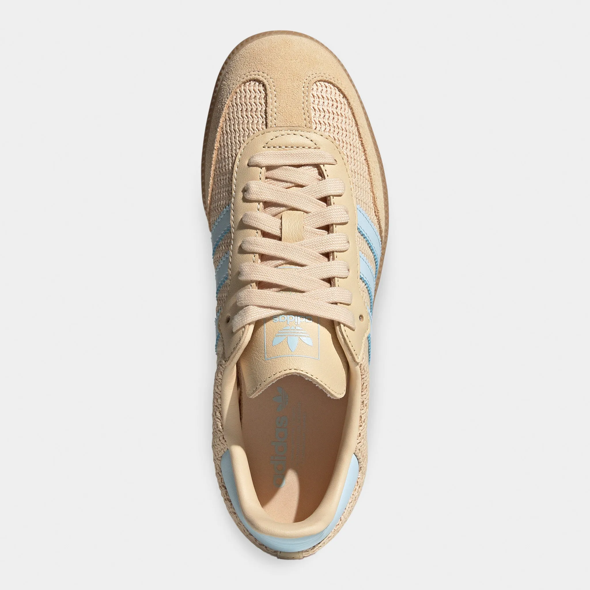 soft pastel Sun Glow adidas Women's Samba OG Sand Strata - Sky Tint