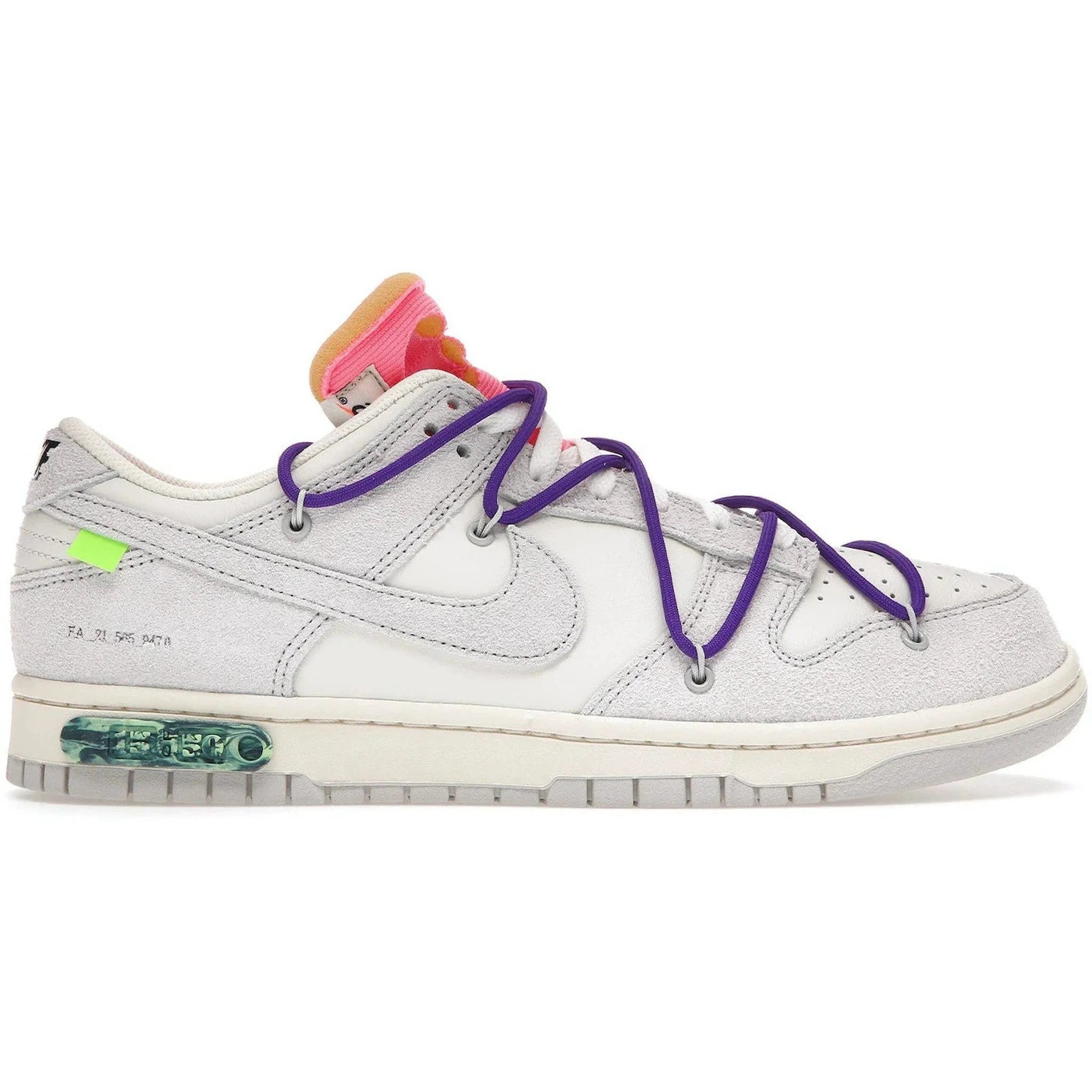 Durable Sole Nike Dunk Low Off-White Lot 15
