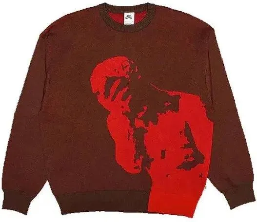 Nike SB City Of Love Earth Sweater Burgundy/Red Simple Choice Elastic Cuff