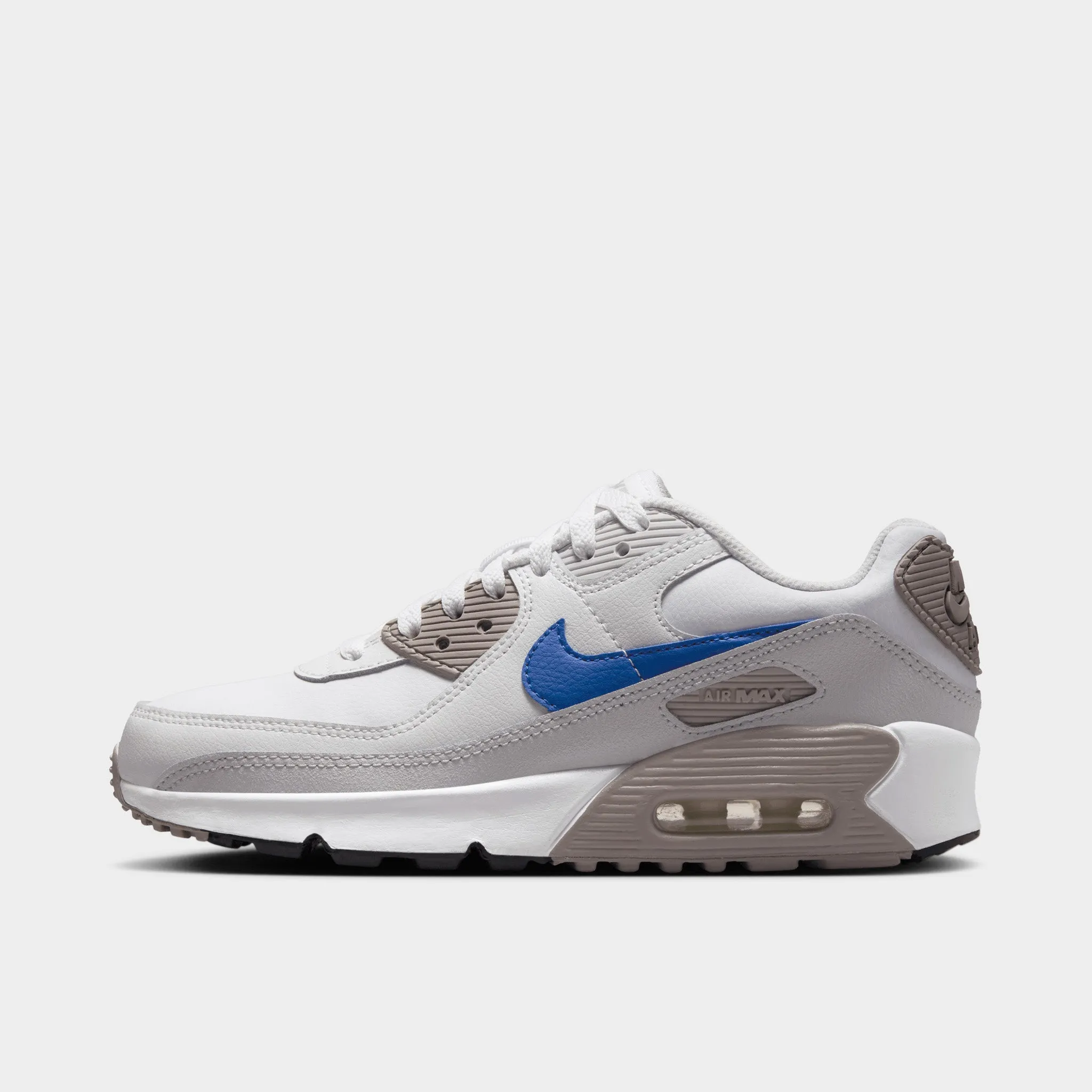 Narrow Fit Nike Air Max 90 GS White / Racer Blue - College Grey