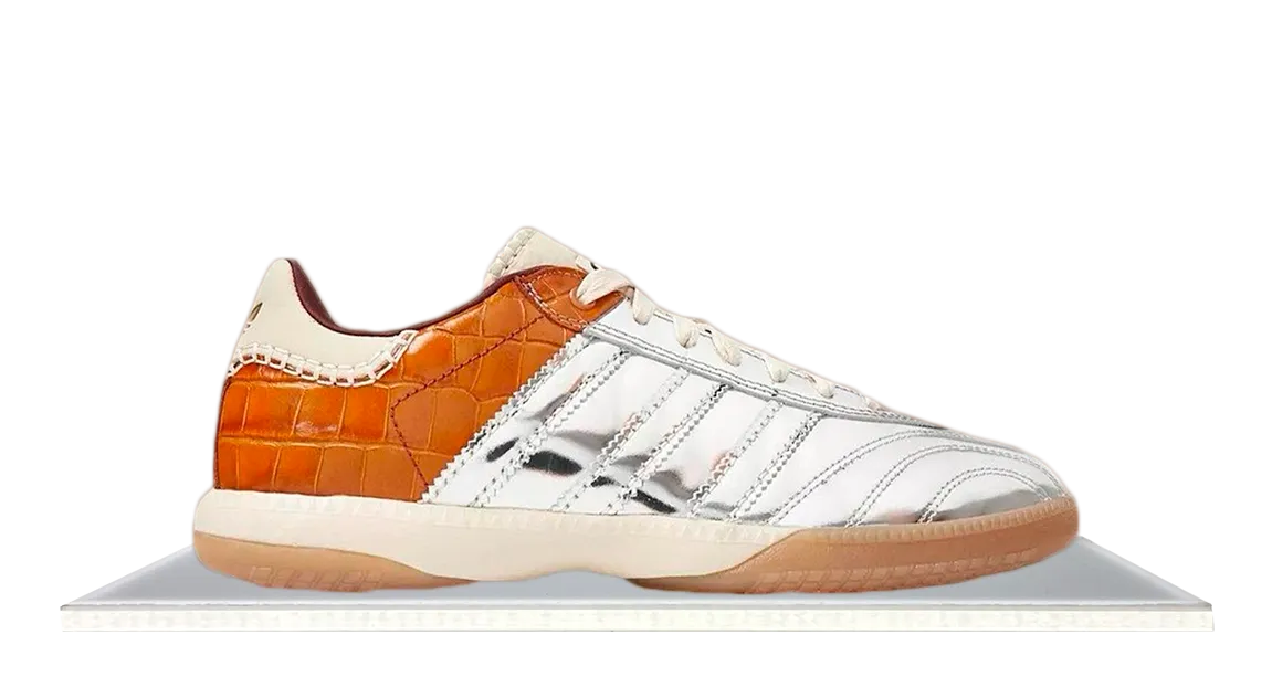 Adidas Samba Millennium Wales Bonner Silver Metallic Yellow Croc Jogger Style Street Fashion