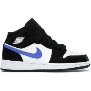 Jordan 1 Mid Black Racer Blue White (GS) SmoothSurface