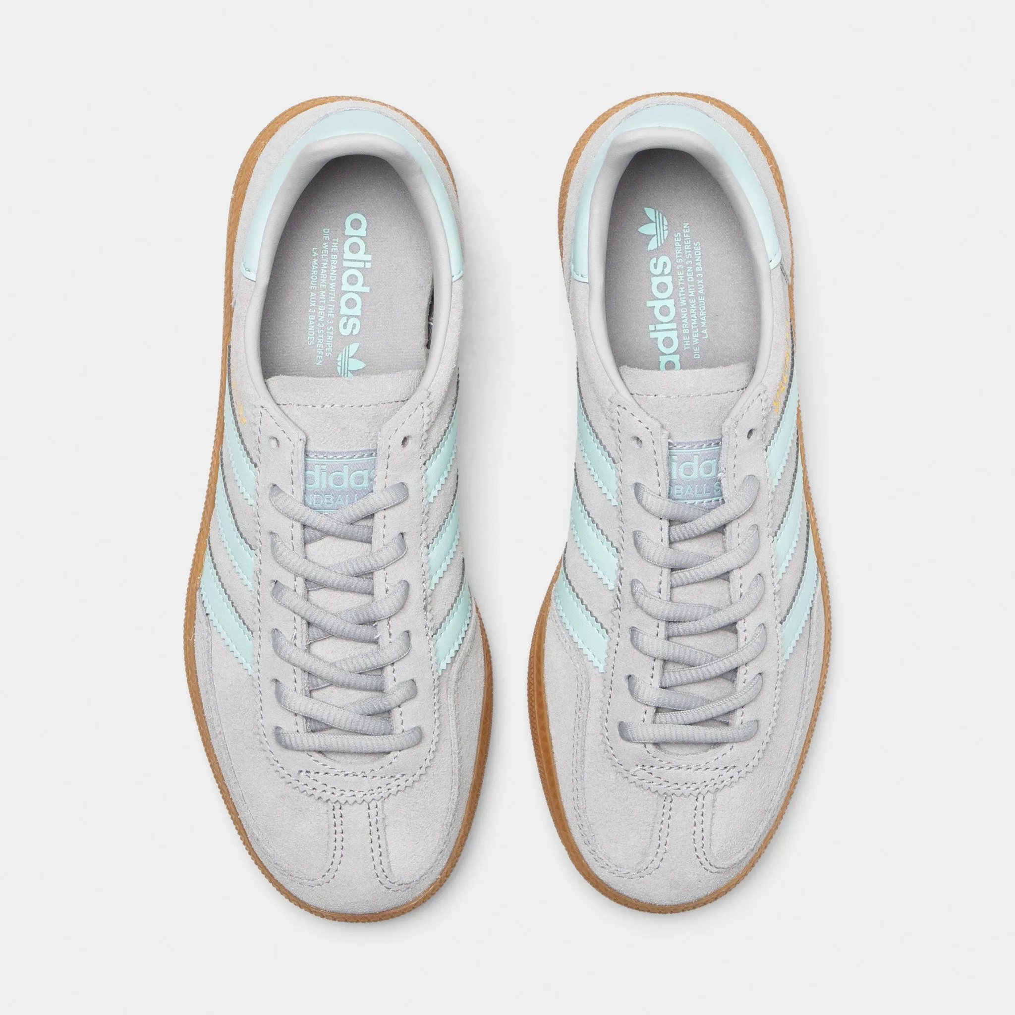 adidas Originals Juniors' Handball Spezial J Grey / Halo Mint - Gum Frost Safe