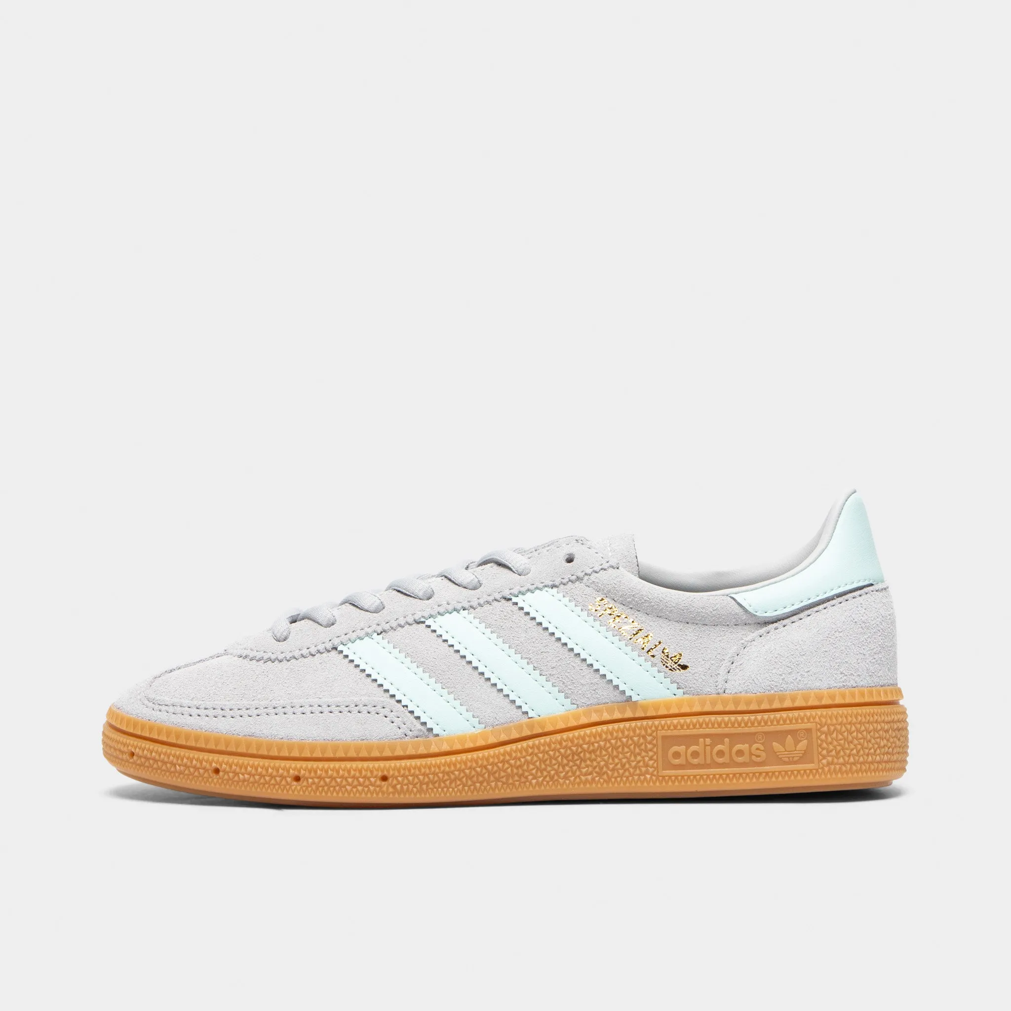 adidas Originals Juniors' Handball Spezial J Grey / Halo Mint - Gum Sky Blue Soft Material
