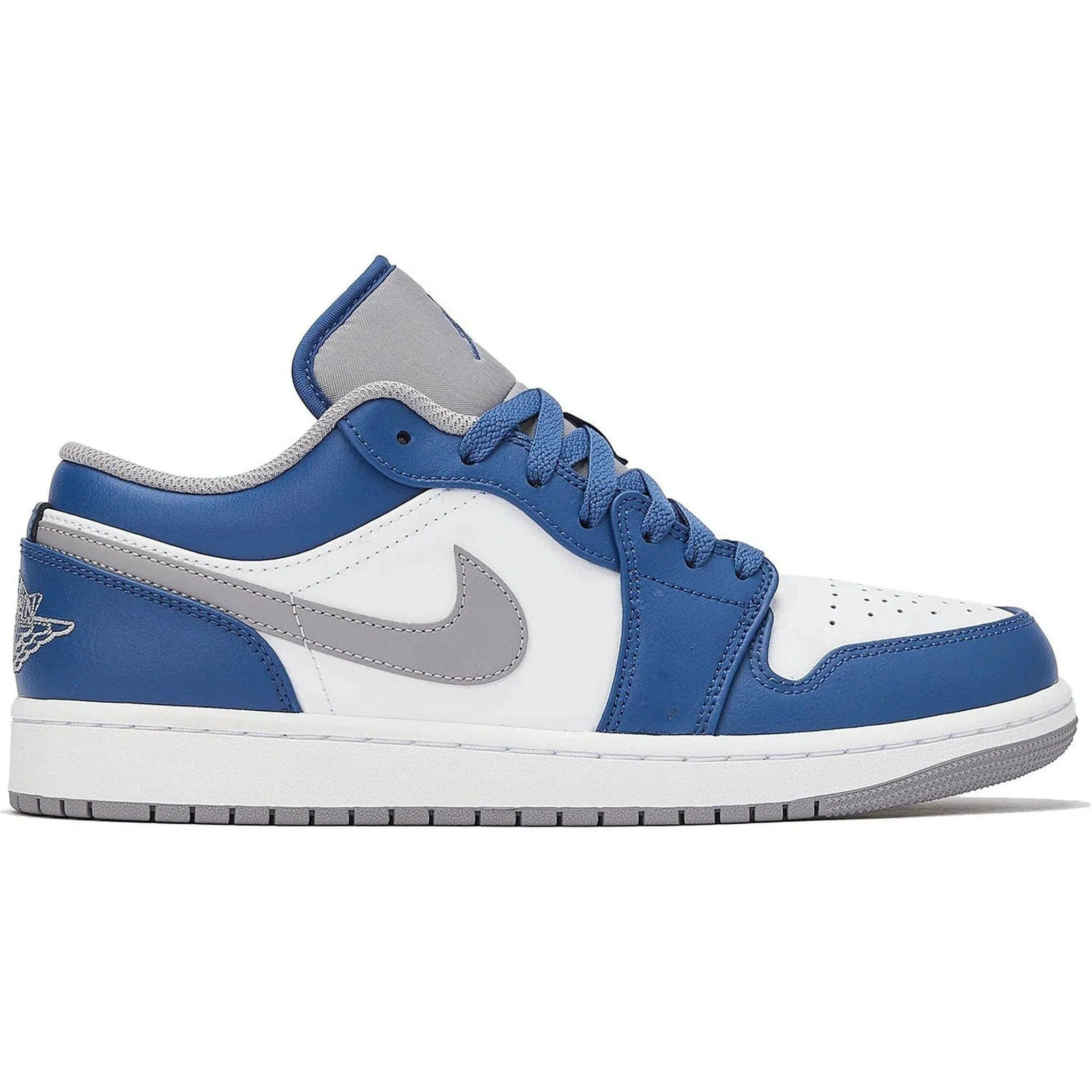 Jordan 1 Low True Blue Marathon Pace Rain Hike