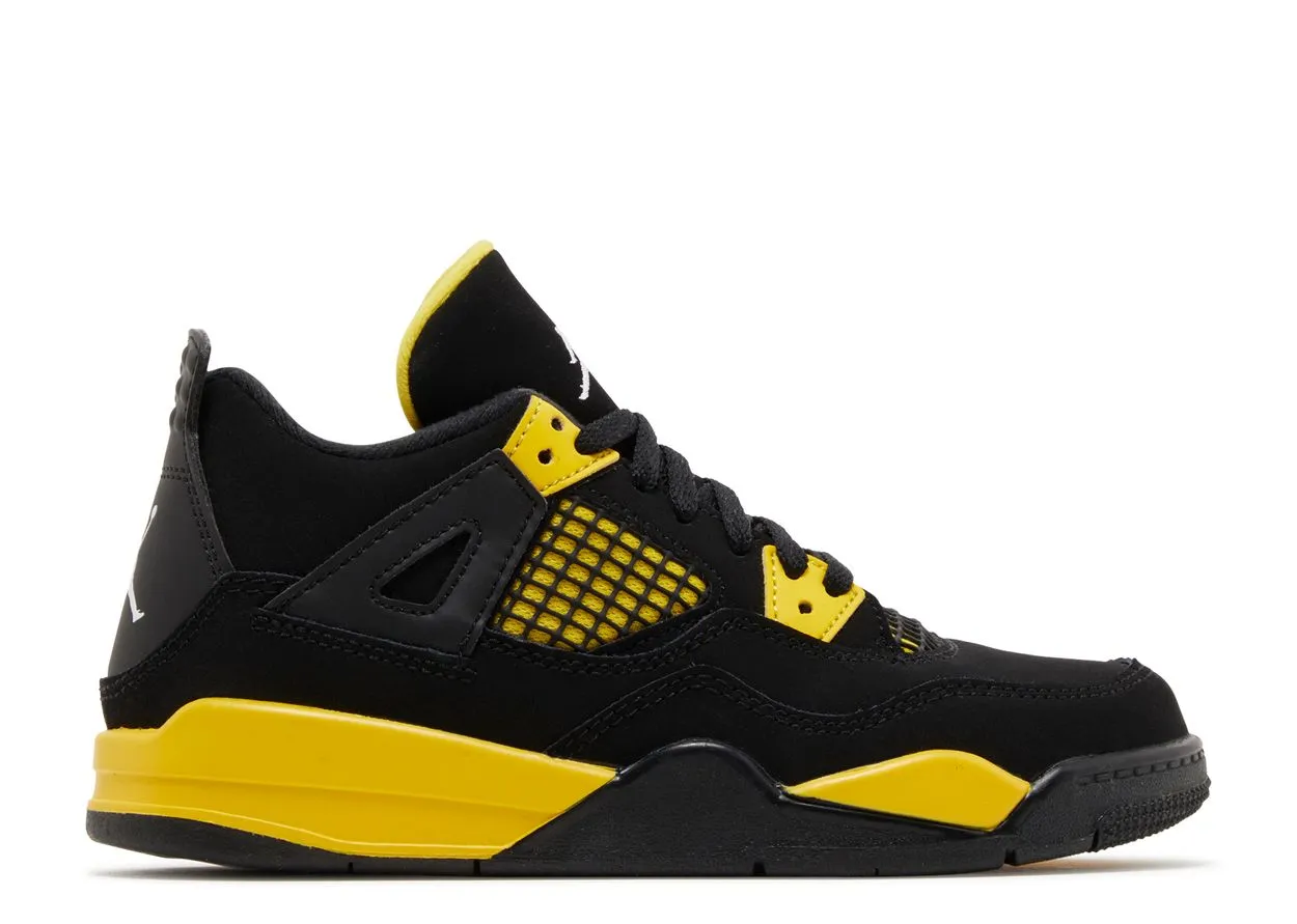 Slip On Style Flexible Motion Air Jordan 4 Retro Thunder (PS)