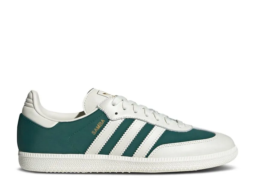 Adidas Samba OG Off White Collegiate Green Lined Inside