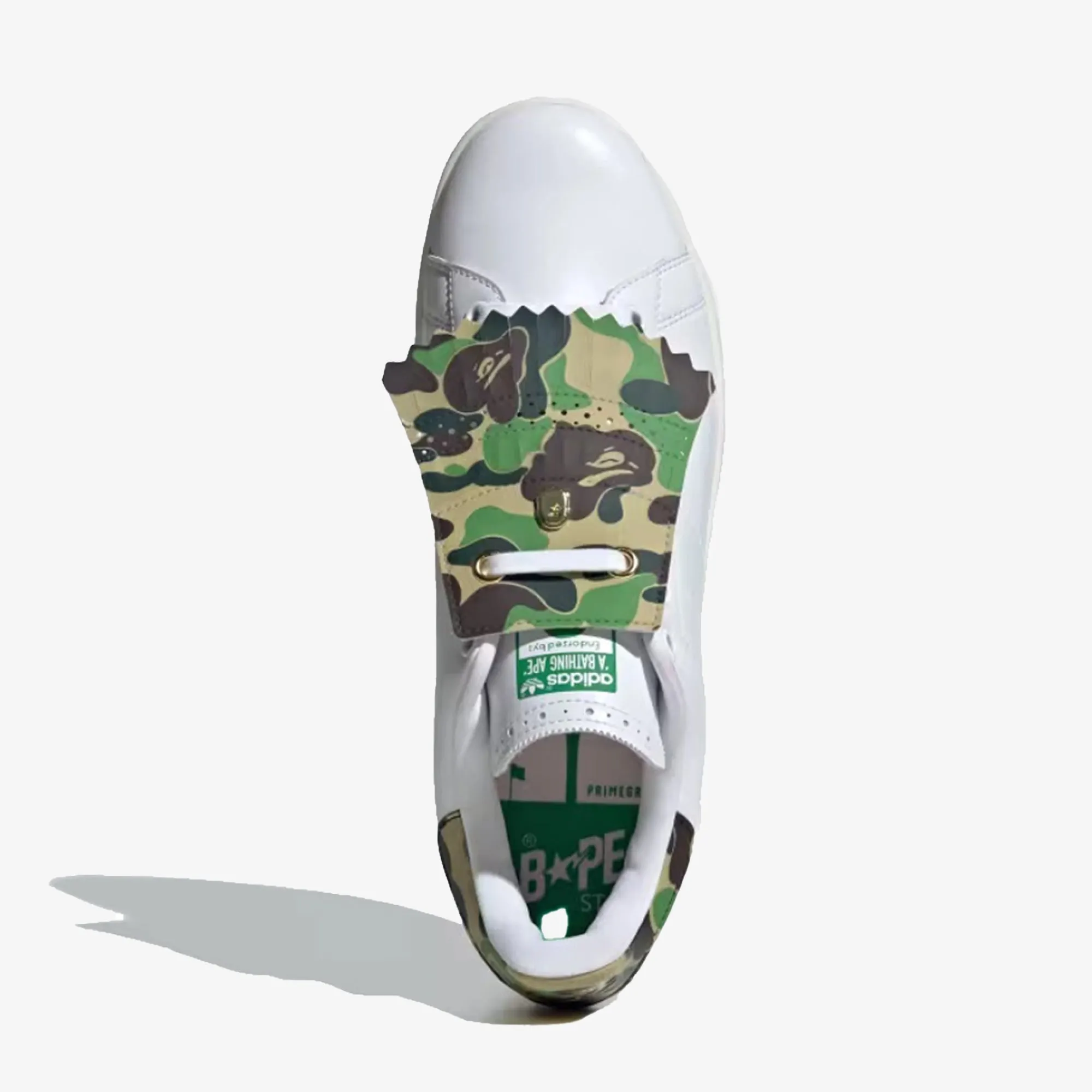 Adidas Originals | X BAPE STAN SMITH GOLF { CLOUD WHITE/GREEN Light Ride