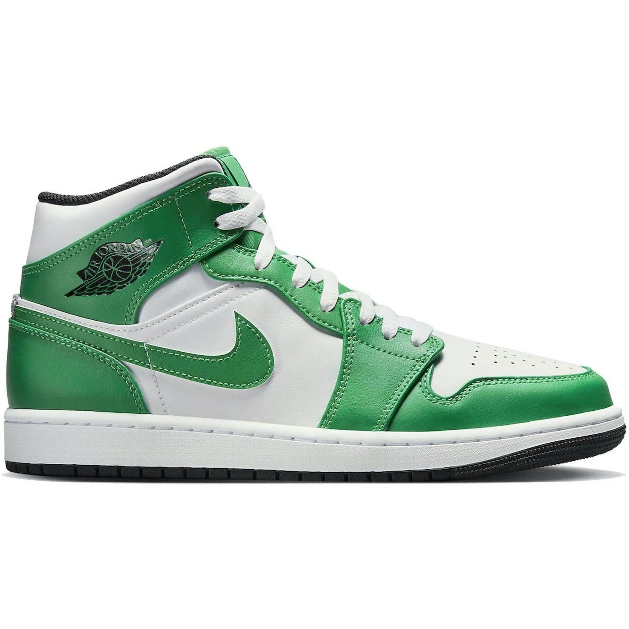Jordan 1 Mid Lucky Green Foot Softness Market Go