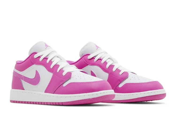 Comfort arch Street Glow Air Jordan 1 Low GS 'Fire Pink'