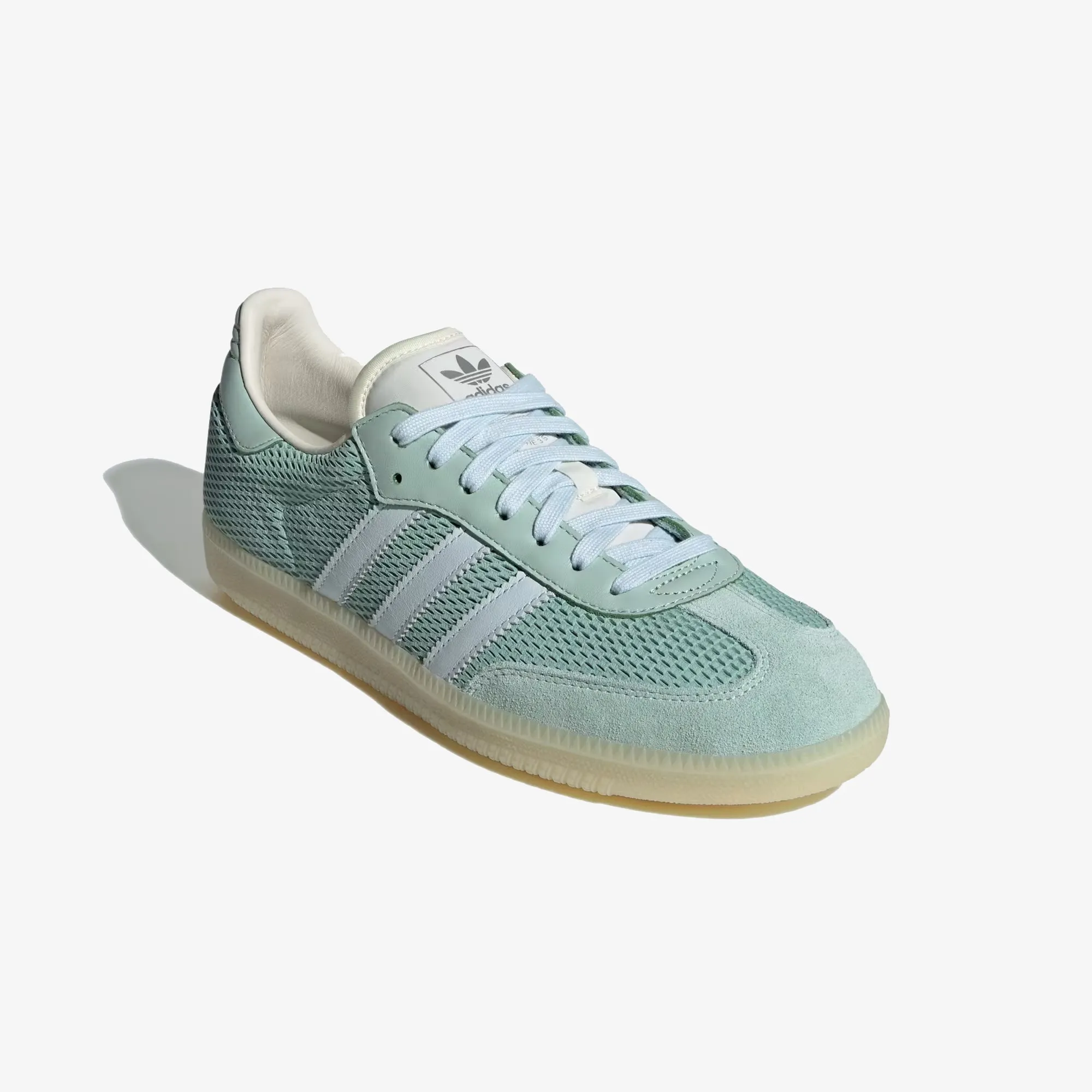 Parkour Step Simple Build ADIDAS ORIGINALS | SAMBA OG { HAZY GREEN/SKY TINT/OFF WHITE