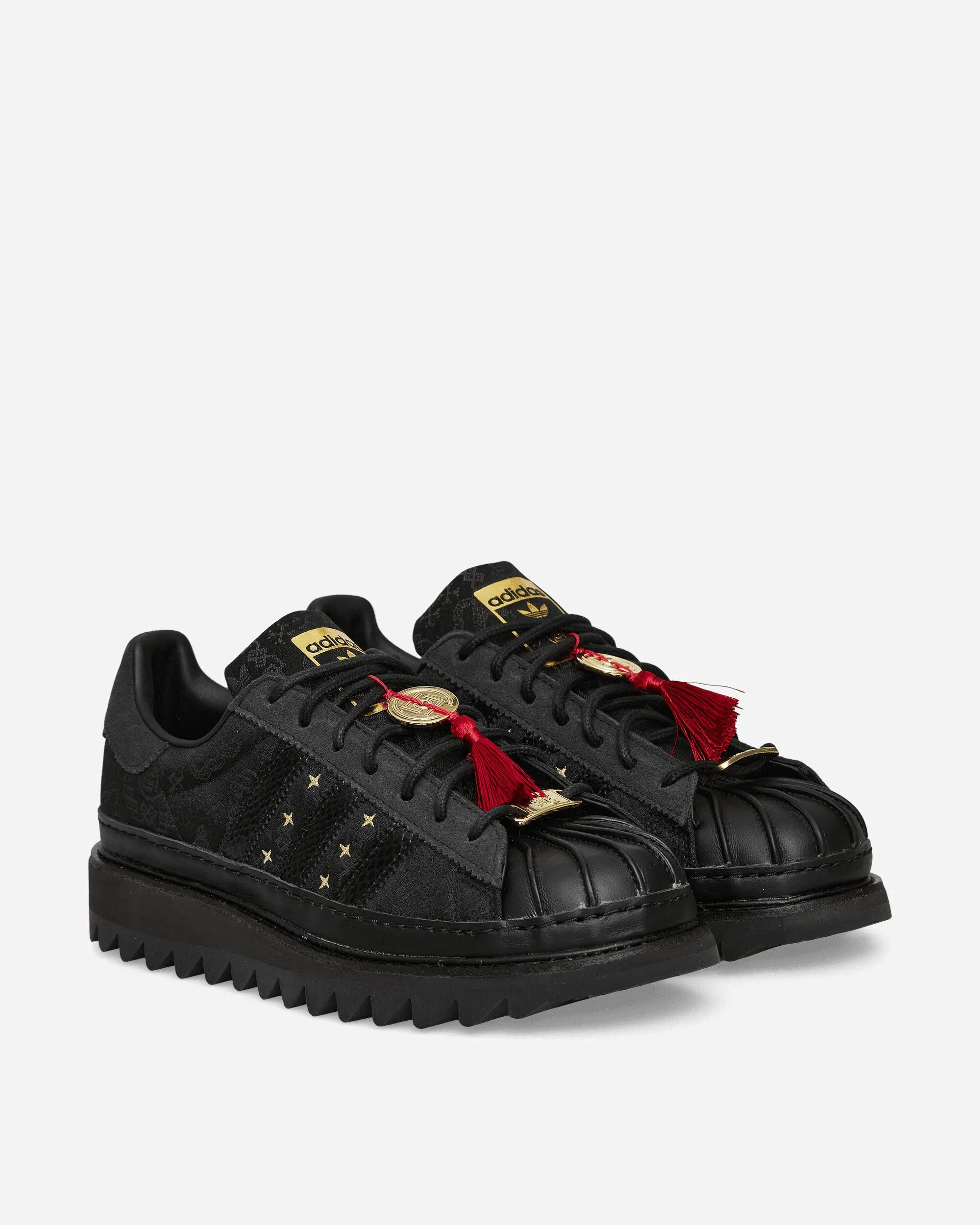 CLOT By Edison Chen Superstar Sneakers Core Black Pure Black Heat Guard