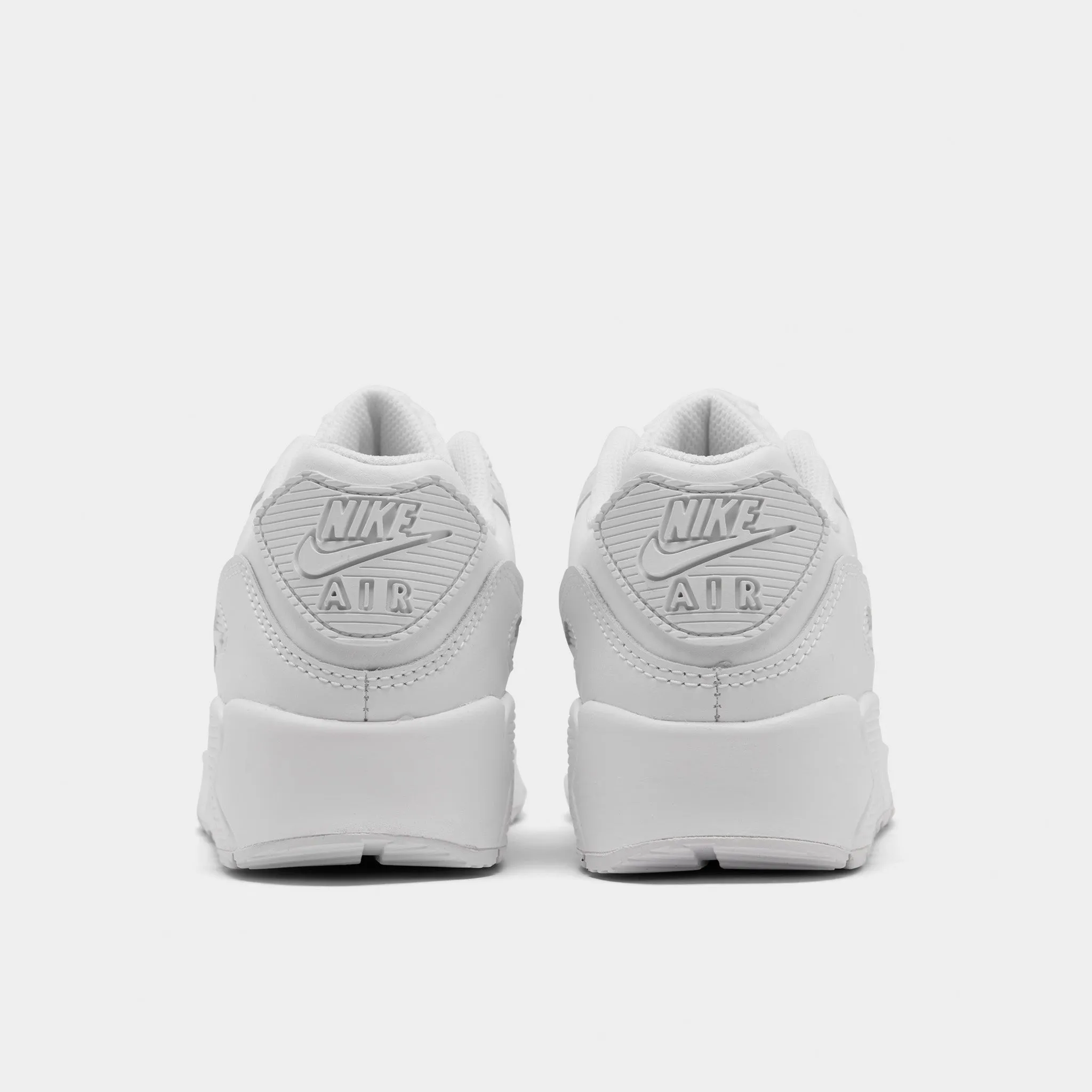 Low Step Elastic Lacing Nike Air Max 90 LTR GS White / White - Metallic Silver