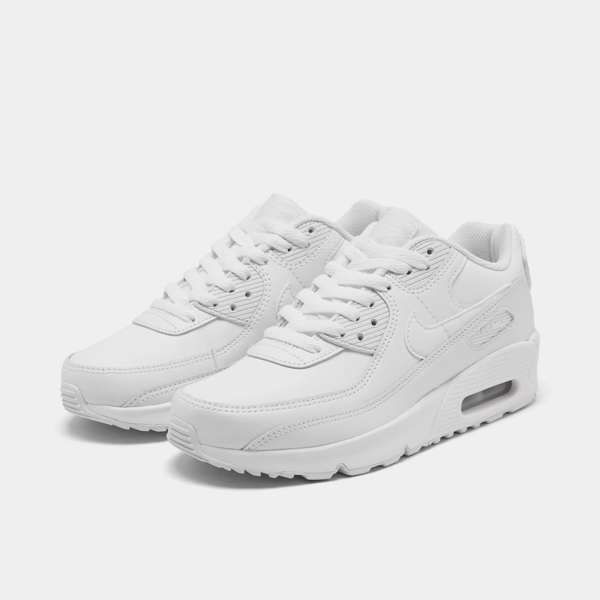Hop Hike Nike Air Max 90 LTR GS White / White - Metallic Silver