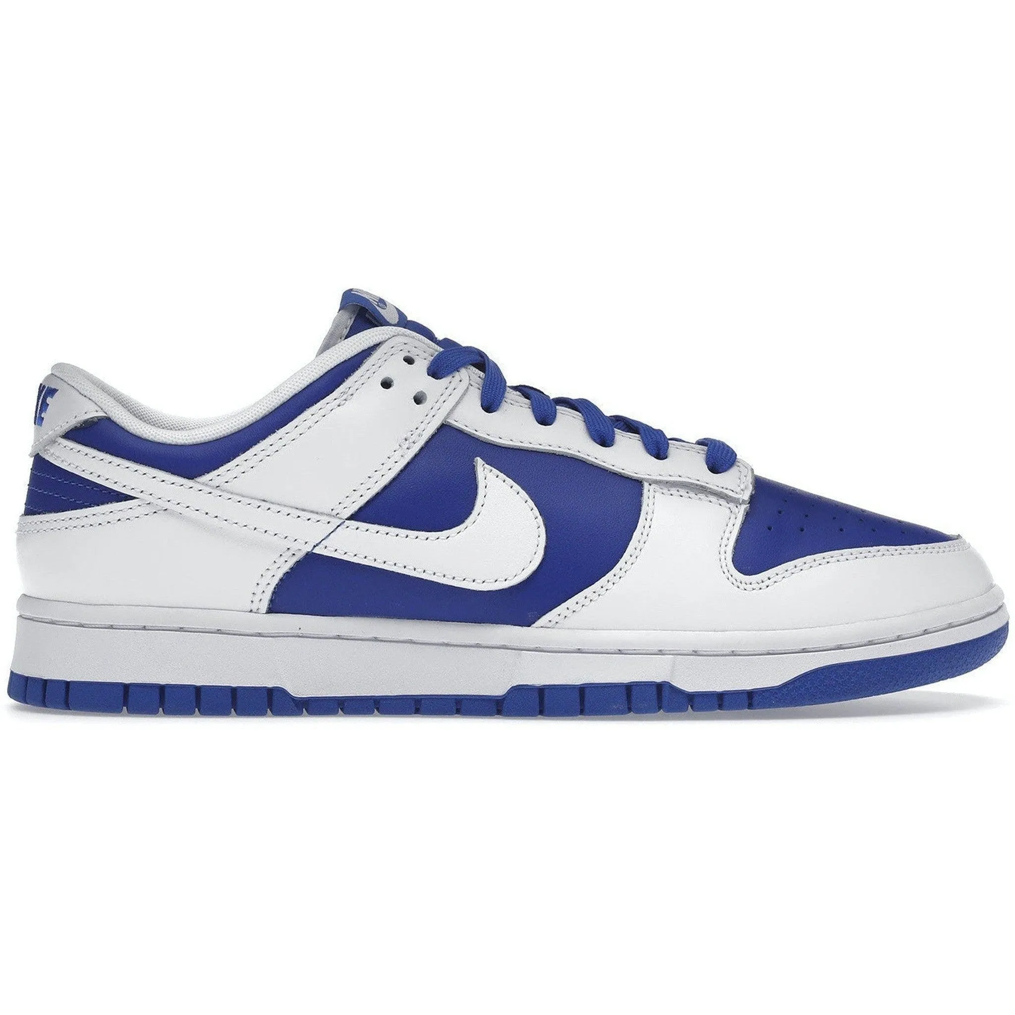 Round Toe Design Star Jog Nike Dunk Low Racer Blue White