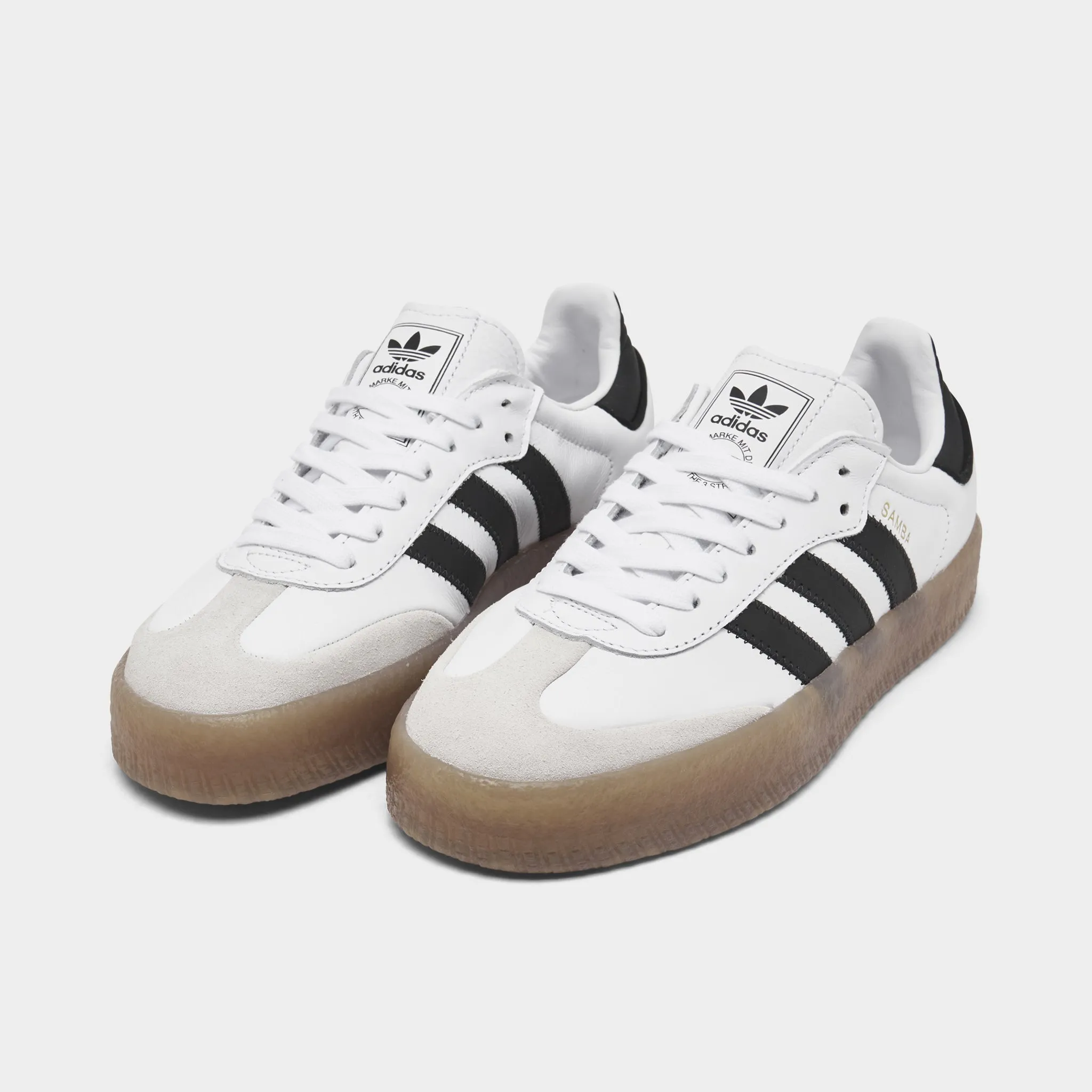 adidas Women's Sambae Footwear White / Core Black - Gold mesh construction