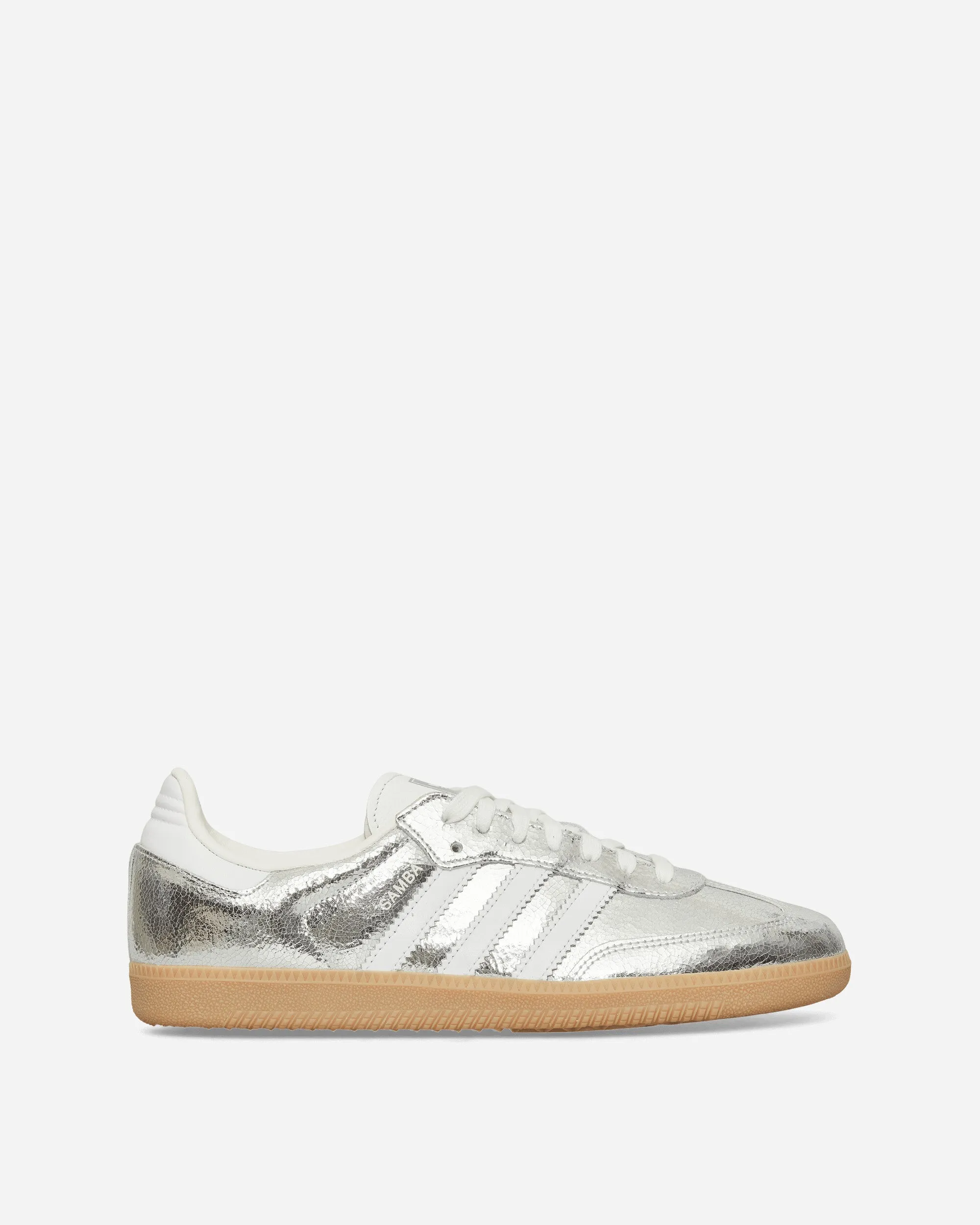 Women's Samba OG Sneakers Silver Metallic / Cloud White Old School Comfort Fit