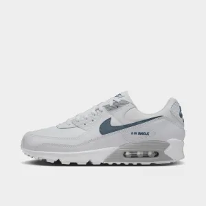 Stylish Design Nike Air Max 90 White / Diffused Blue - Wolf Grey