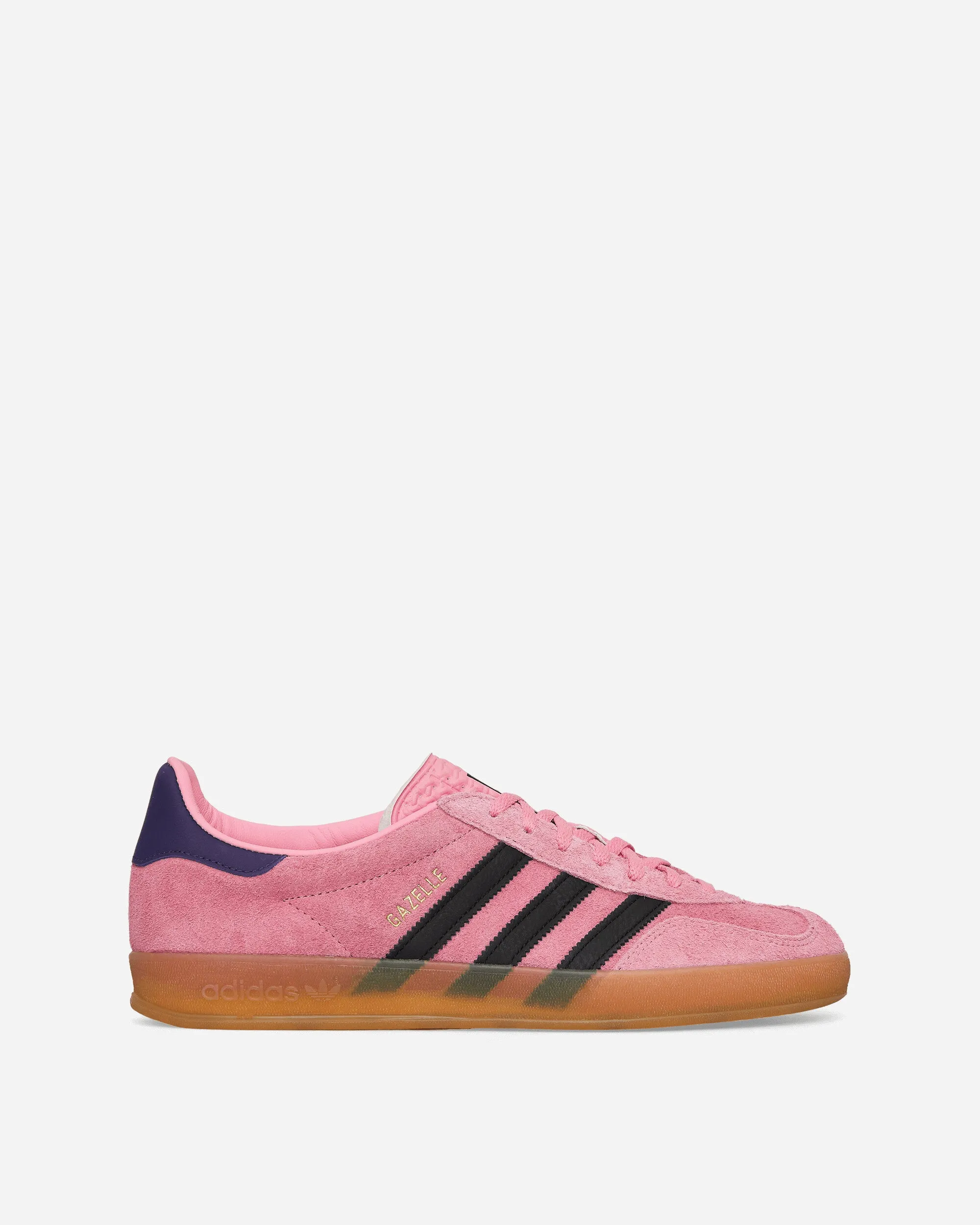 Women's Gazelle Indoor Sneakers Bliss Pink / Core Black / Collegiate Purple Cyber Mode