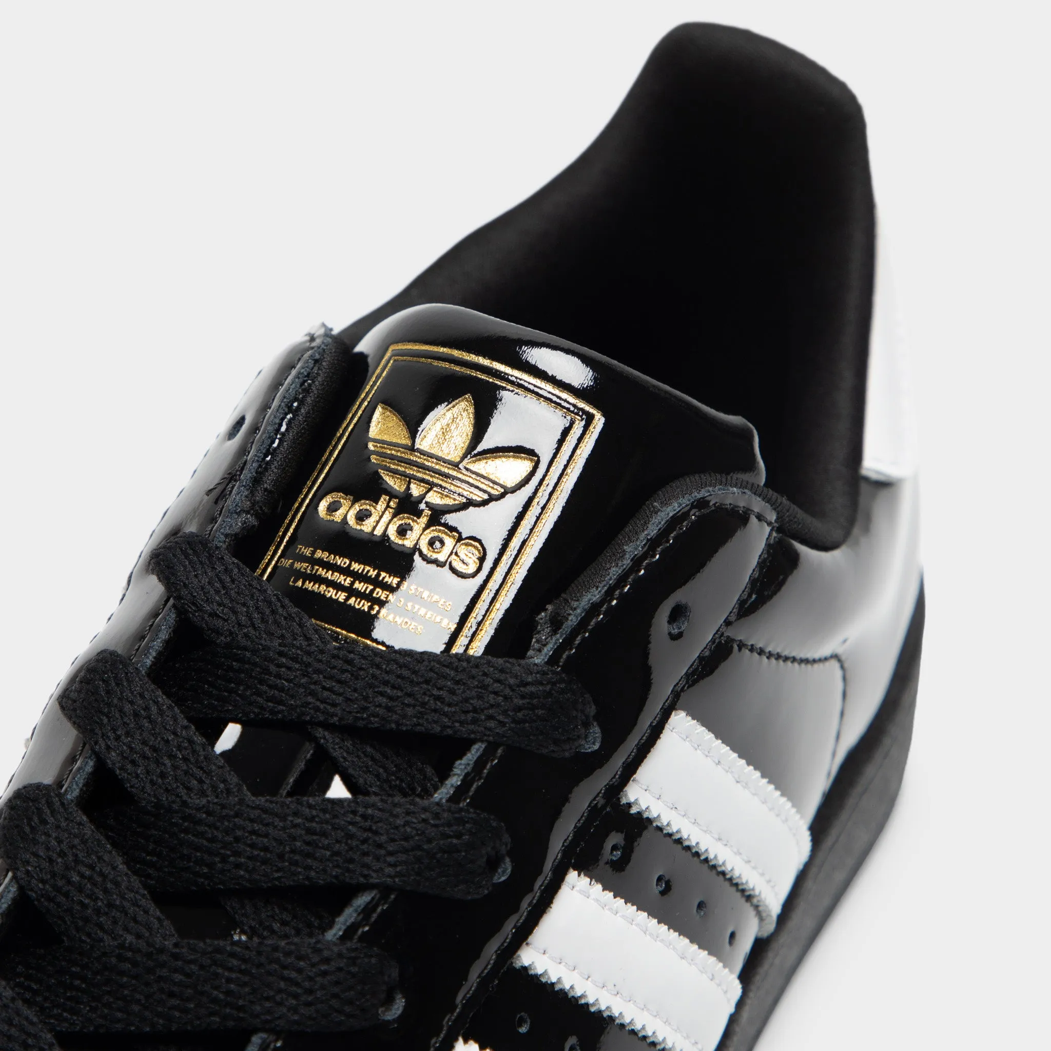 adidas Women's Superstar II Core Black / White - Gold Metallic Swim Edge