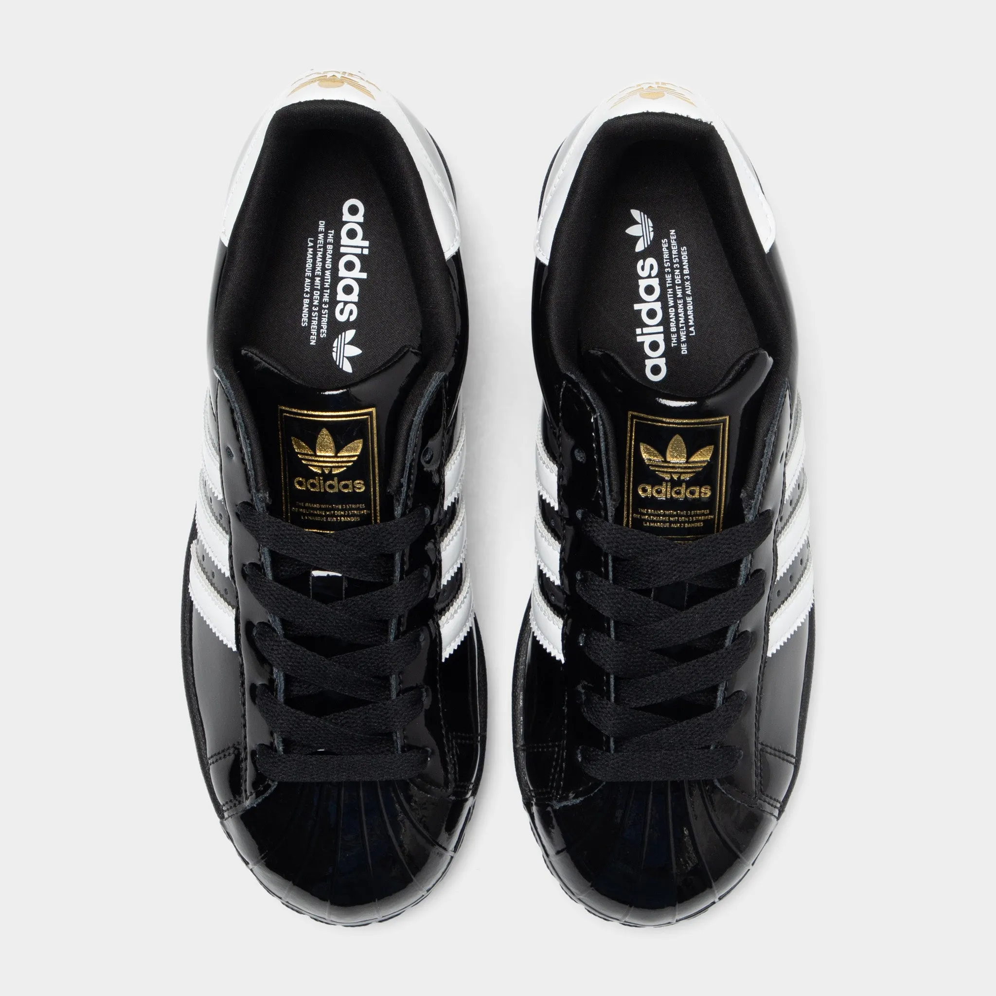 Hot Day Lace Tie adidas Women's Superstar II Core Black / White - Gold Metallic