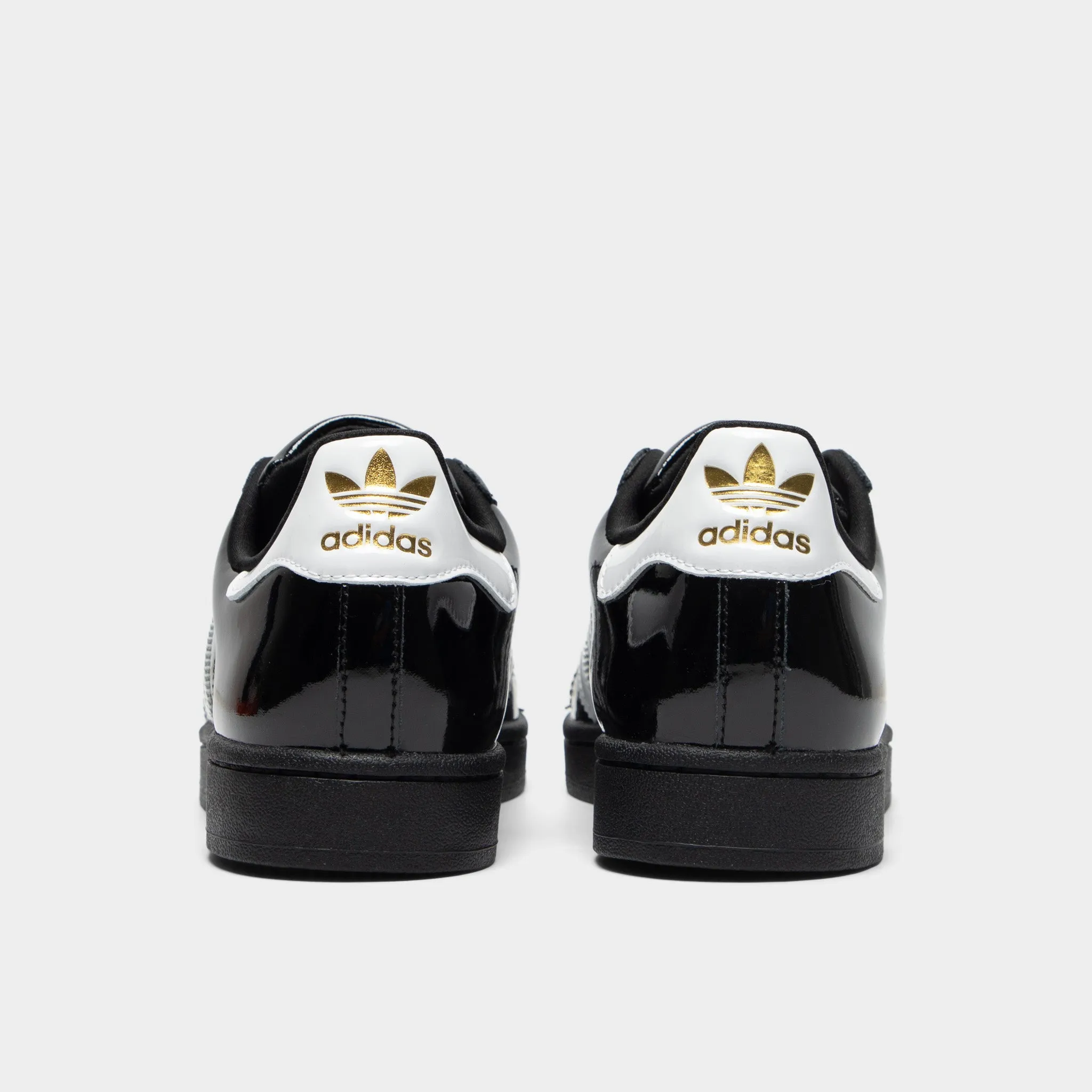 Cushioned Footbed Soft Land adidas Women's Superstar II Core Black / White - Gold Metallic