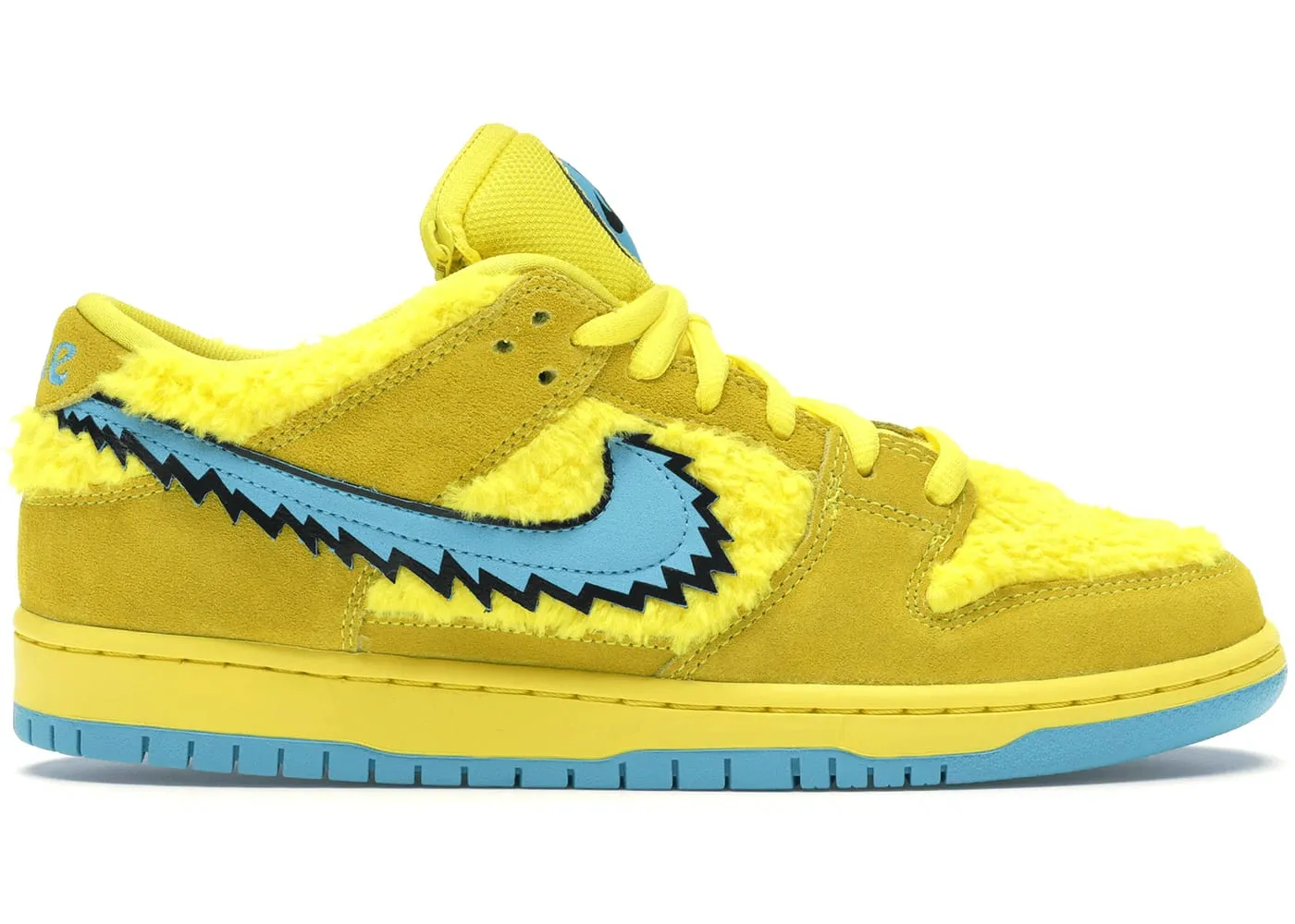 Nike SB Dunk Low Grateful Dead Bears Opti Yellow City Jog Hook And Loop