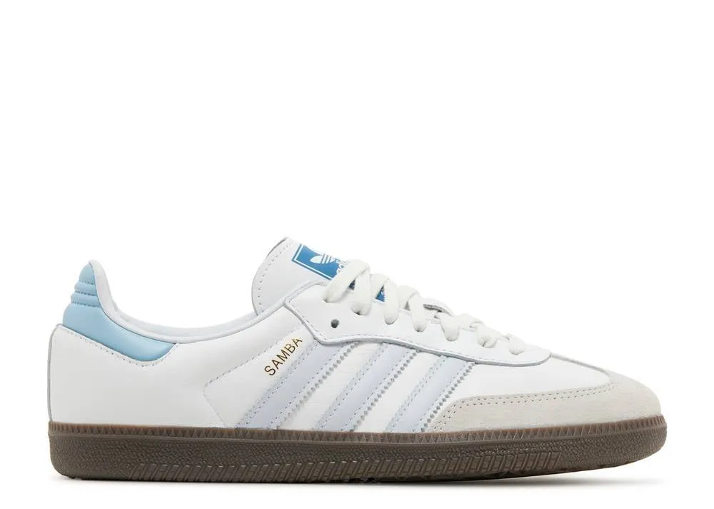 Adidas Samba OG White Halo Blue TPR Sole