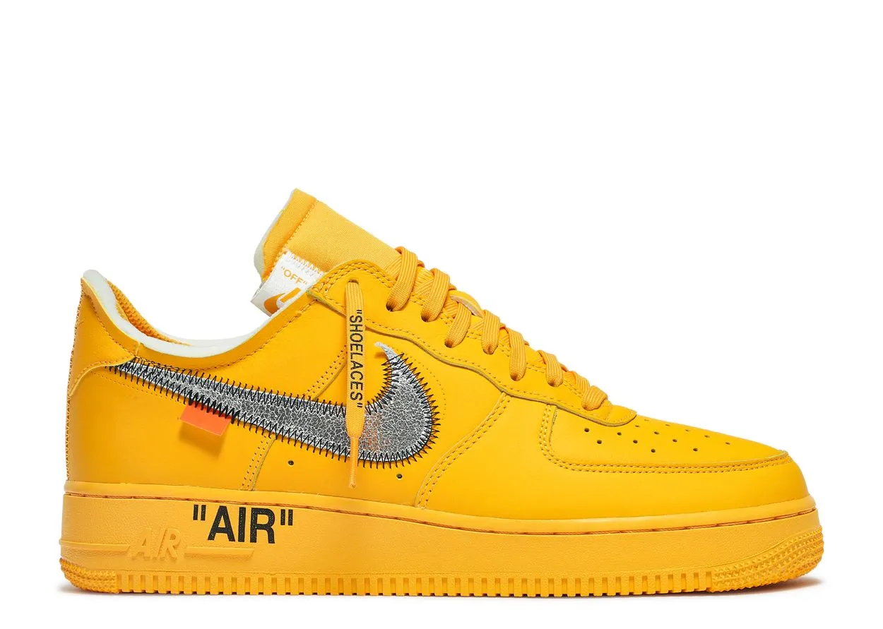 Nike Air Force 1 Low Off-White ICA University Gold Chic Look Urban Activity