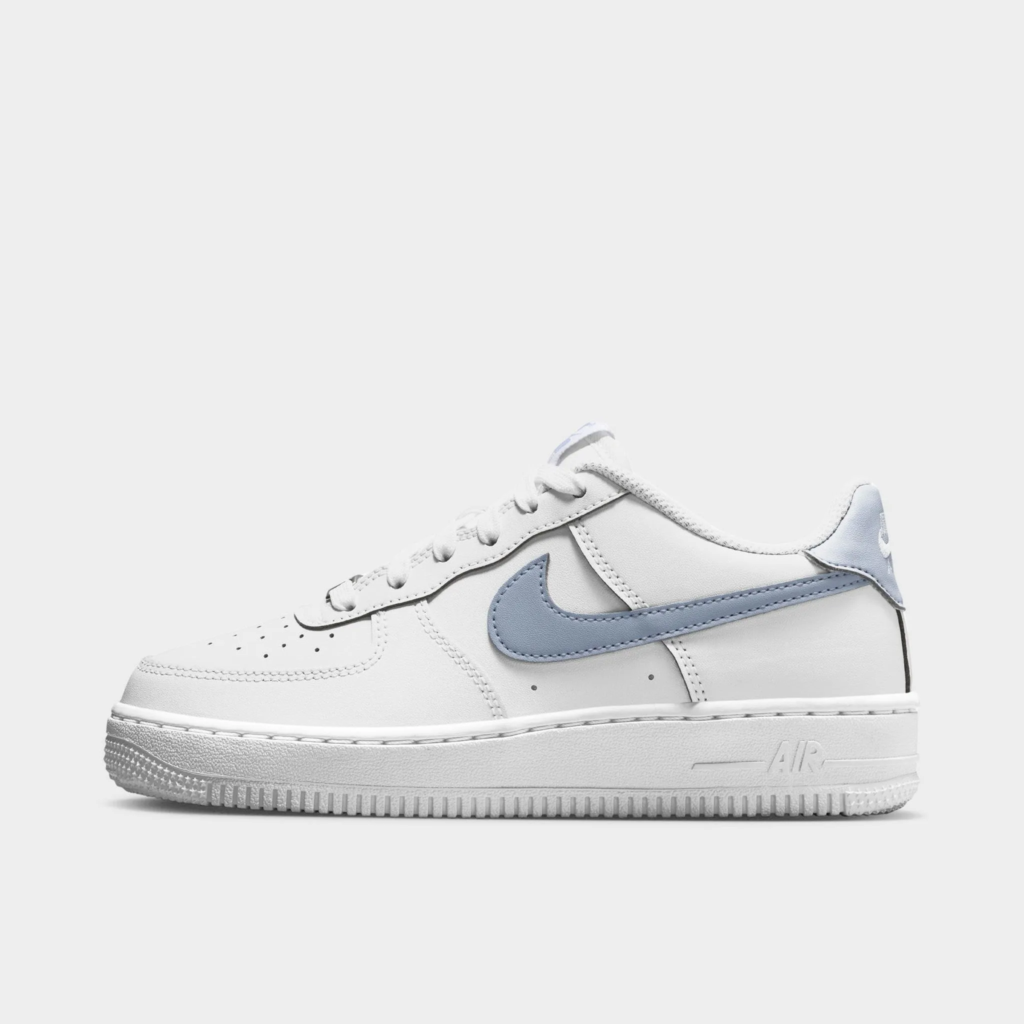 Nike Air Force 1 GS White / Ghost No Tie Style Pure Movement