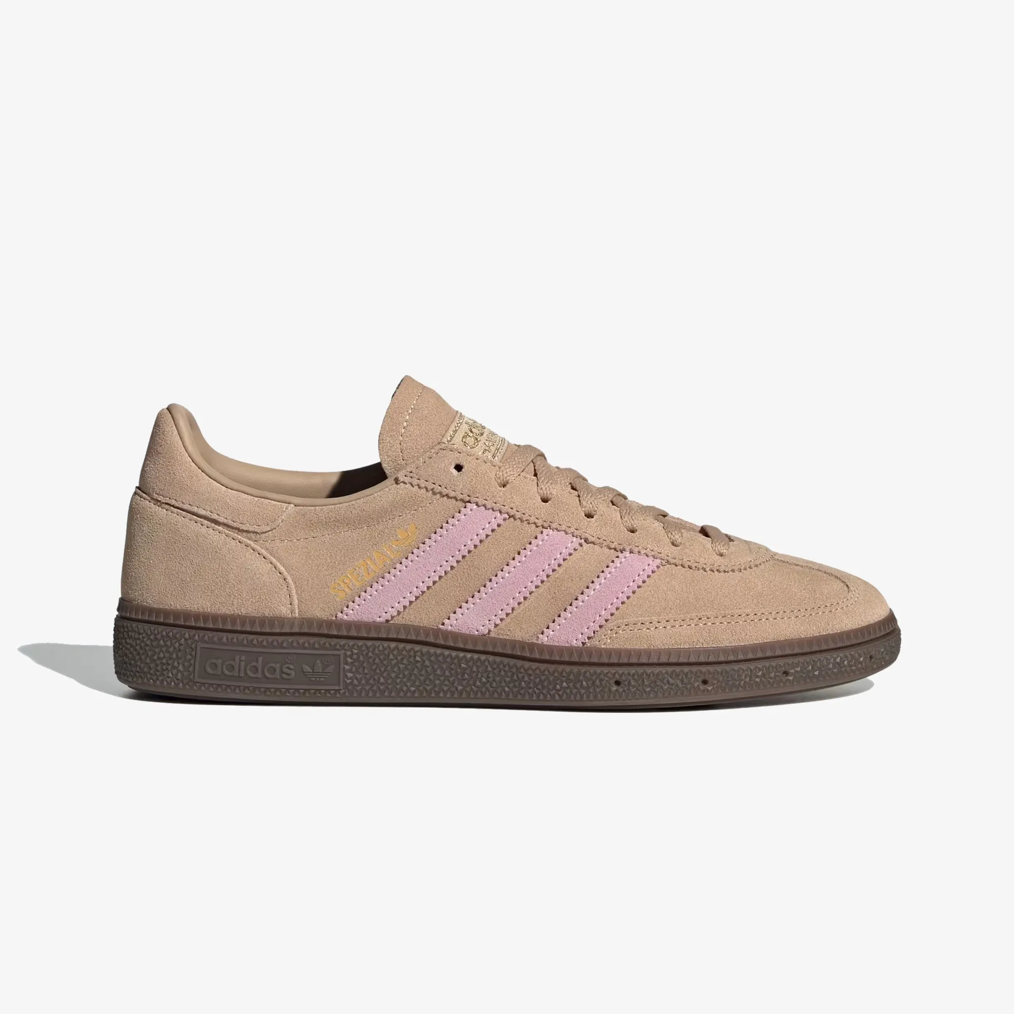 Adidas Originals | HANDBALL SPEZIAL { WARM SANDSTONE/CLEAR PINK/GUM Sandal Style Elastic Sides
