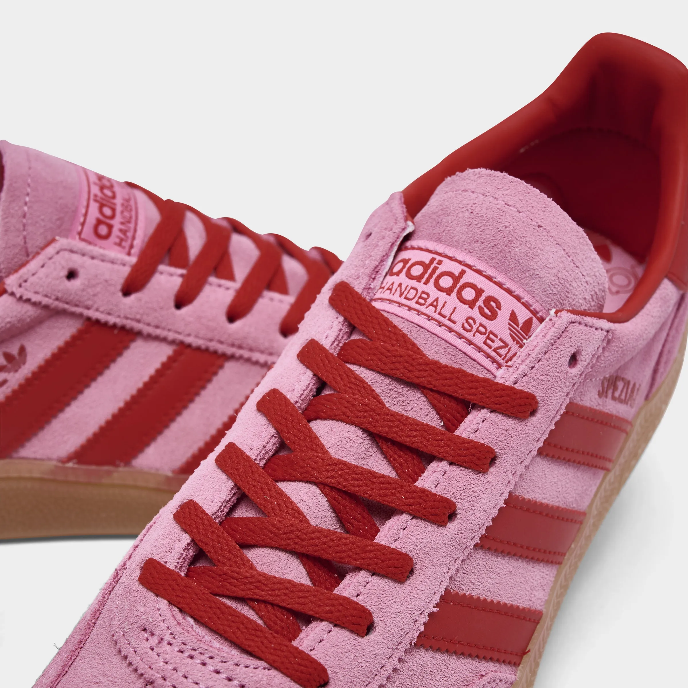 Court Fast Modern Bold adidas Originals Women's Handball Spezial Semi Pink Glow / Better Scarlet - Gum