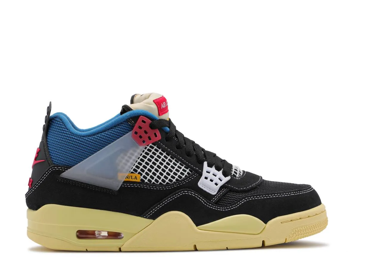 Summer Pick No Tie Style Air Jordan 4 Retro Union Off Noir