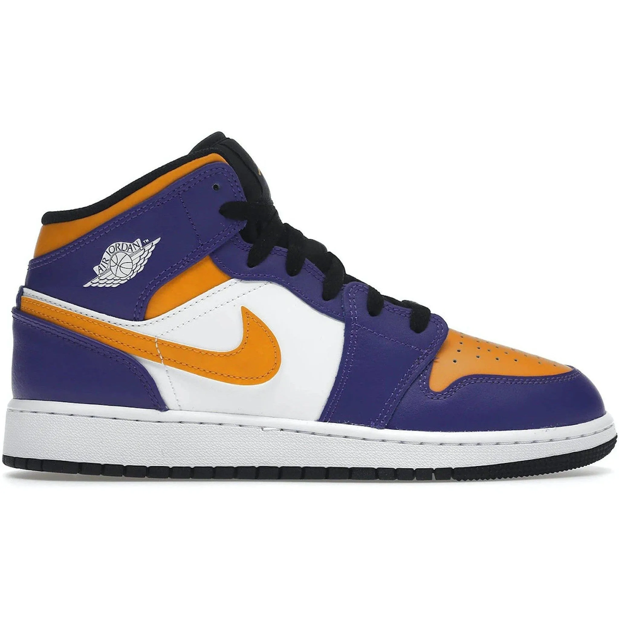Jordan 1 Mid Lakers (2022) (GS) Stretch Step Easy Pace